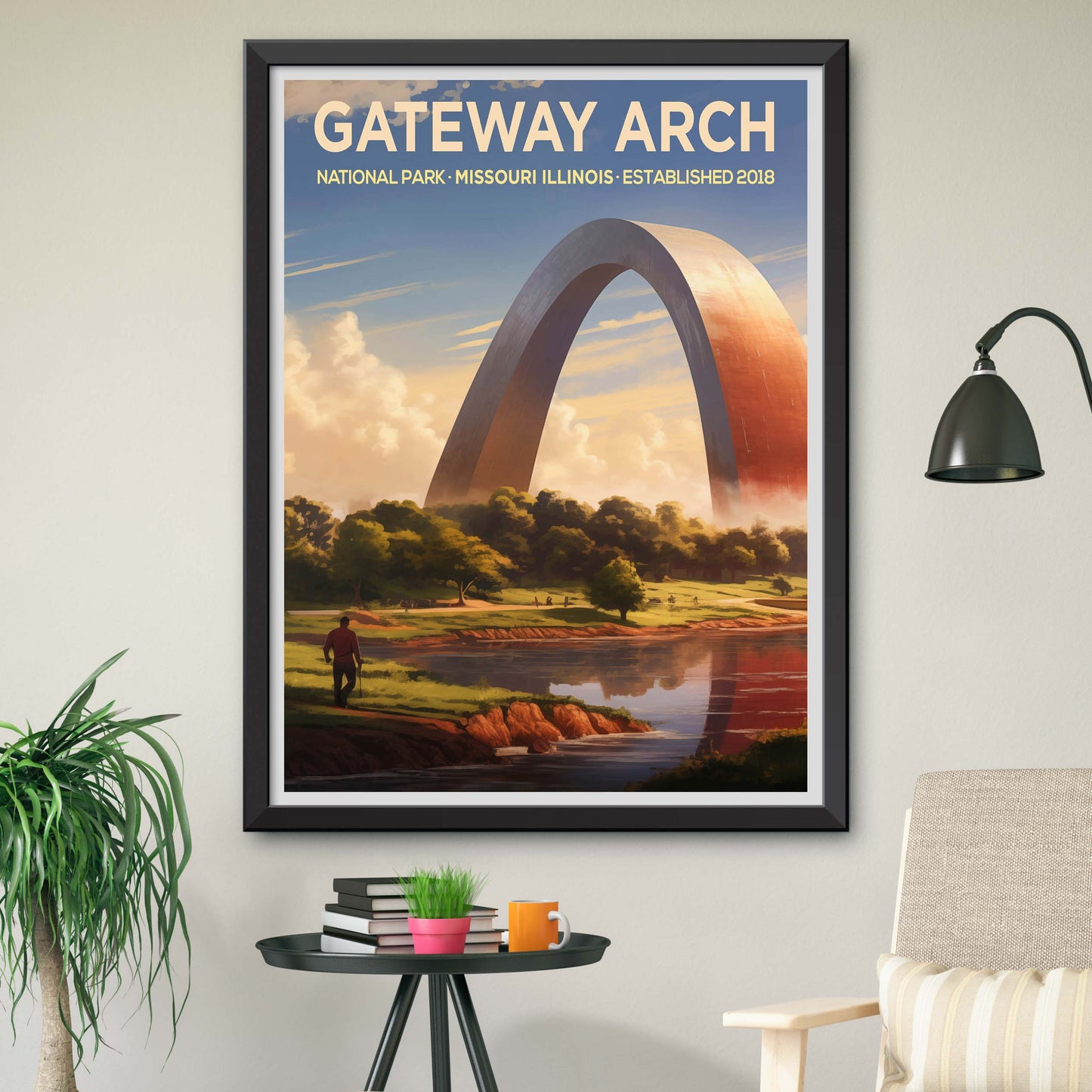 Gateway Arch traditional travel print - National Park