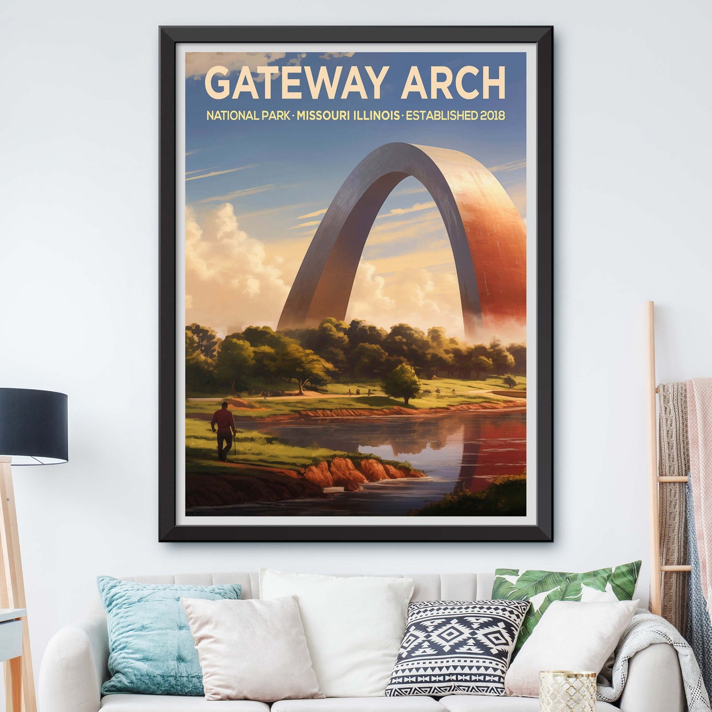 Gateway Arch traditional travel print - National Park