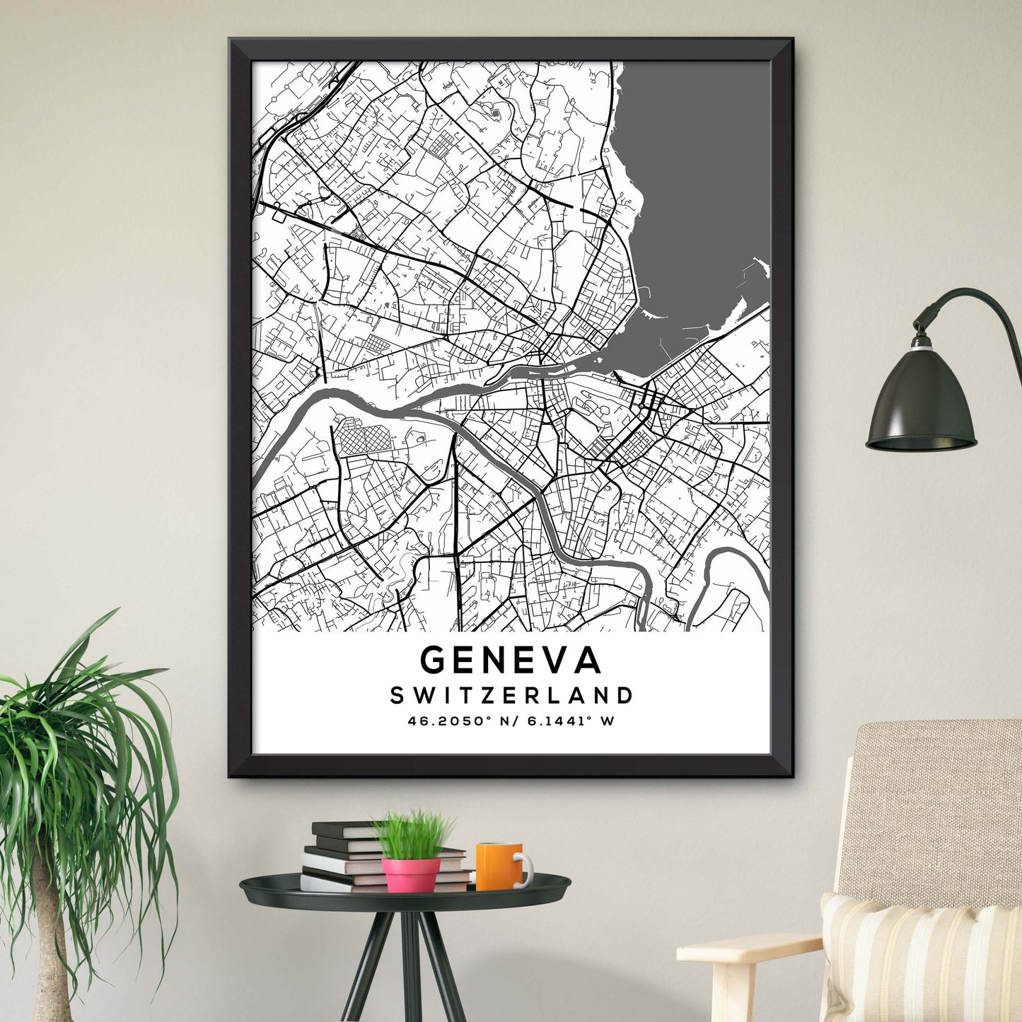 Geneva,Switzerland Map Print