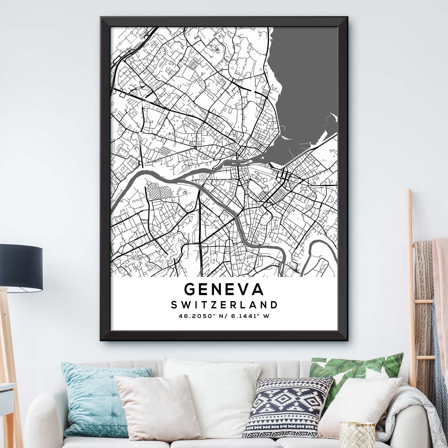 Geneva,Switzerland Map Print