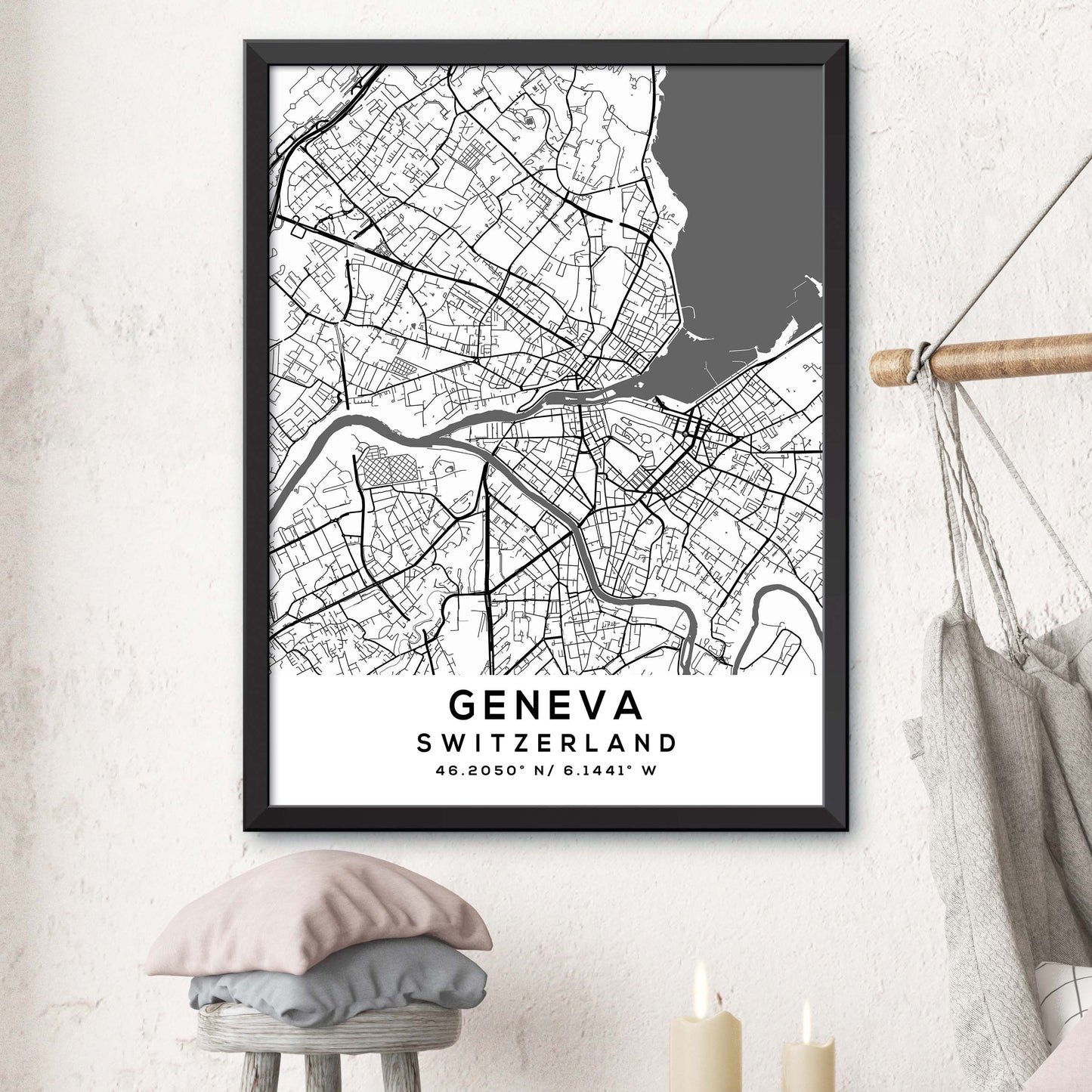 Geneva,Switzerland Map Print