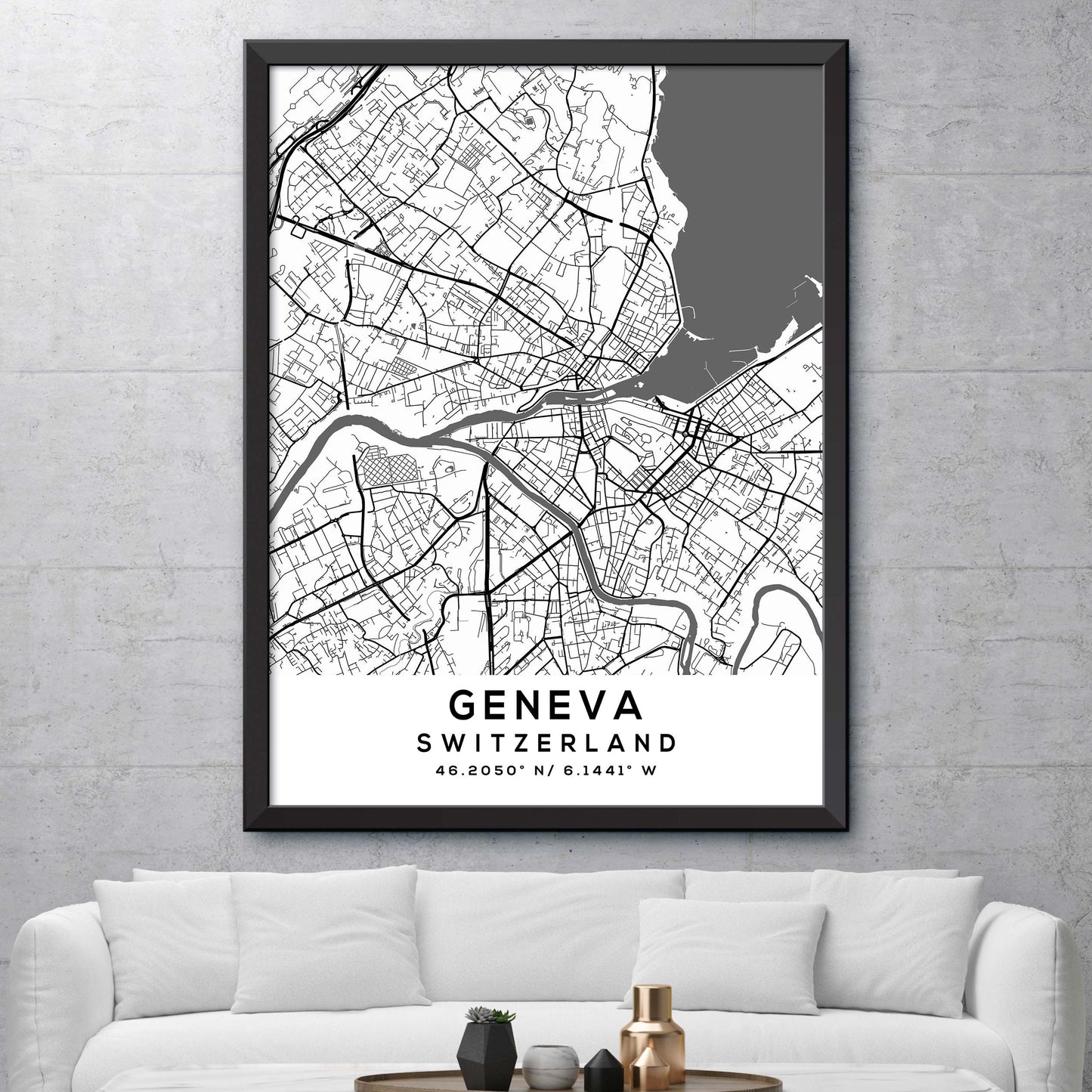 Geneva,Switzerland Map Print