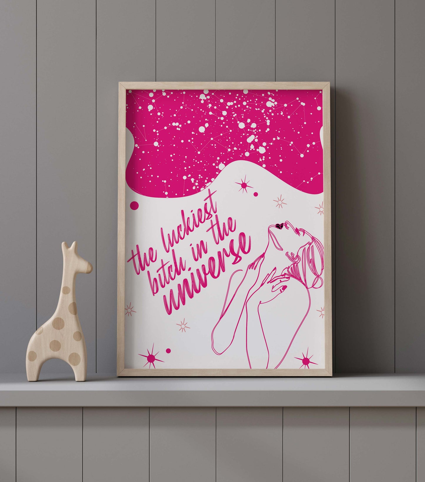Pink Lucky Poster