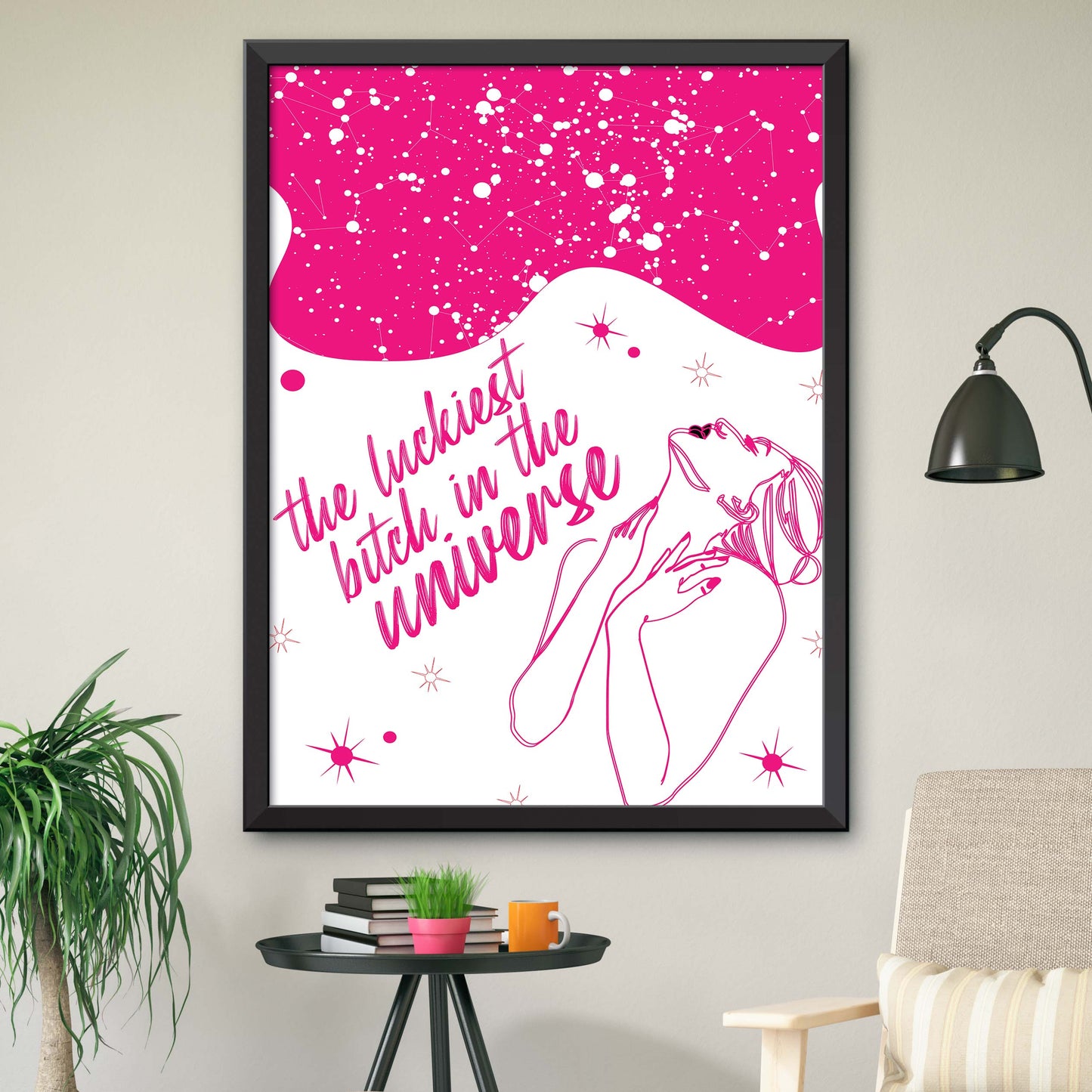 The Luckiest Bitch In The Universe Print