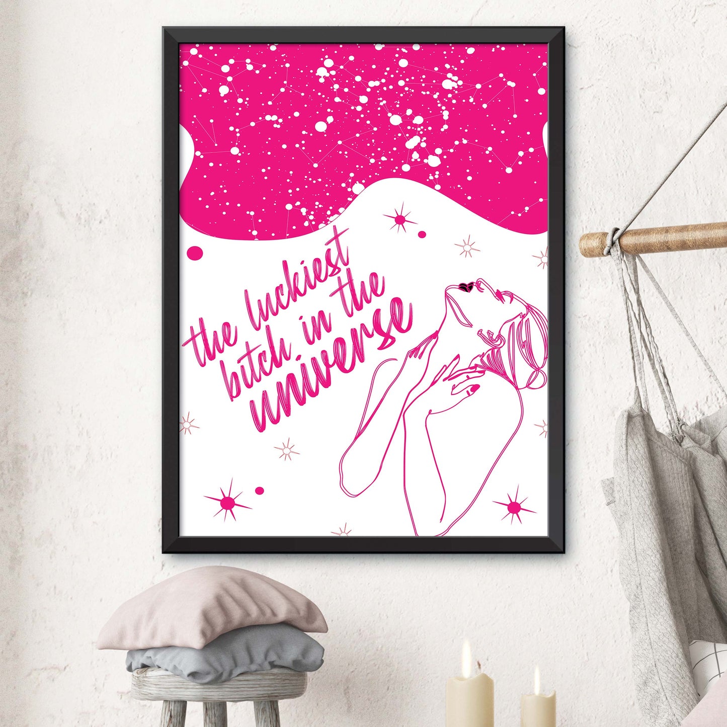 The Luckiest Bitch In The Universe Print