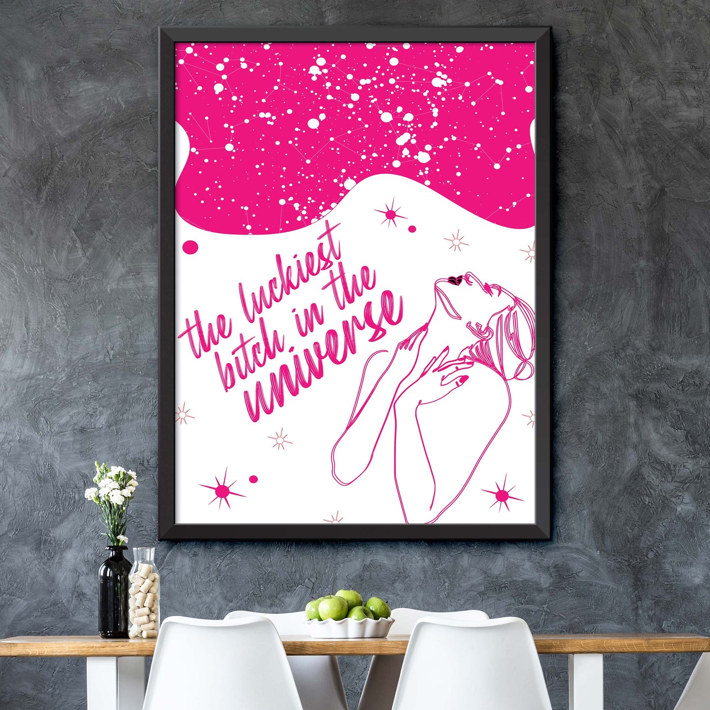 The Luckiest Bitch In The Universe Print