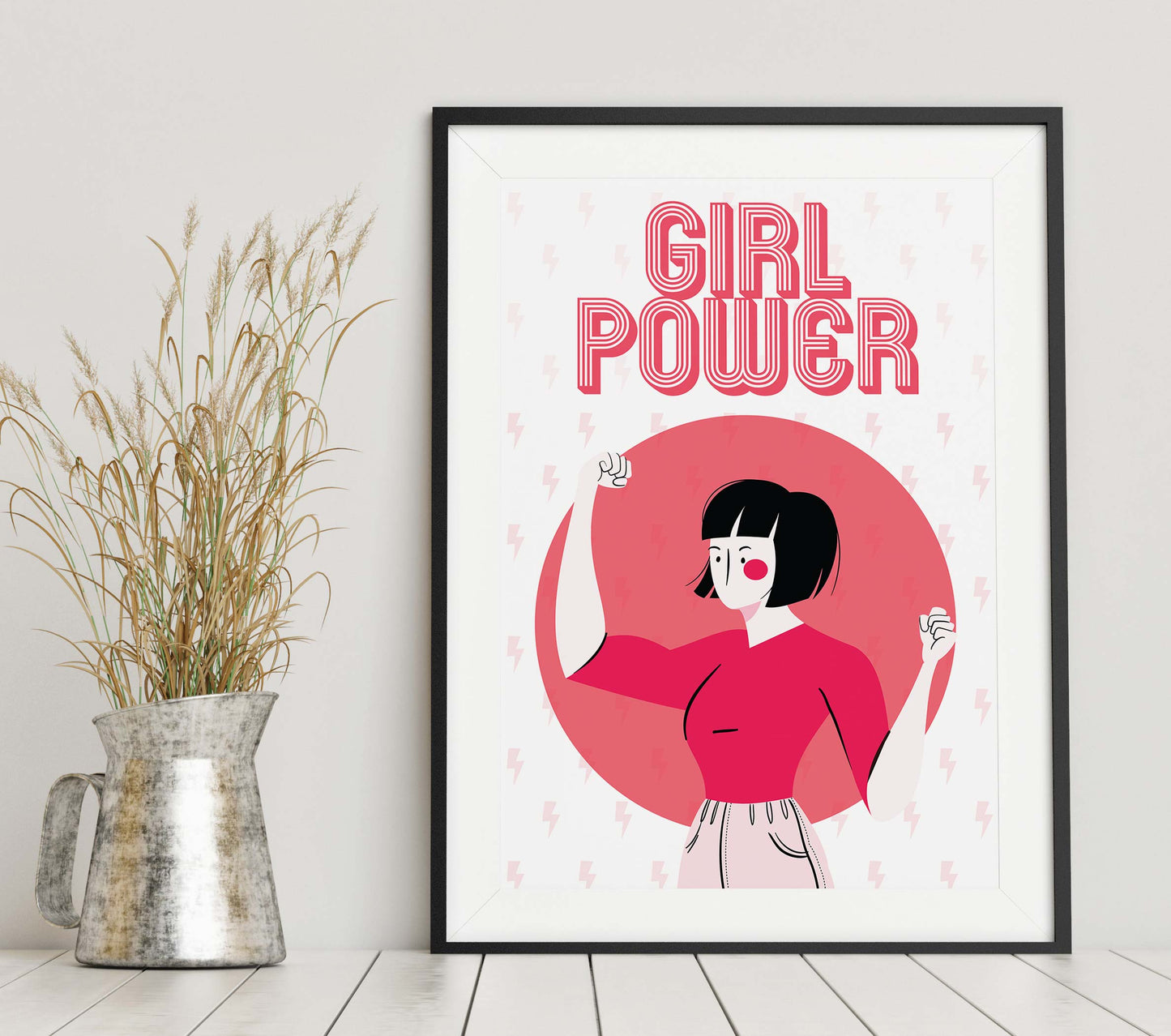 Pink Girl Power Version One Print