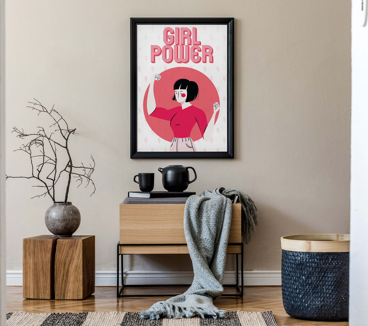 Pink Girl Power Version One Print