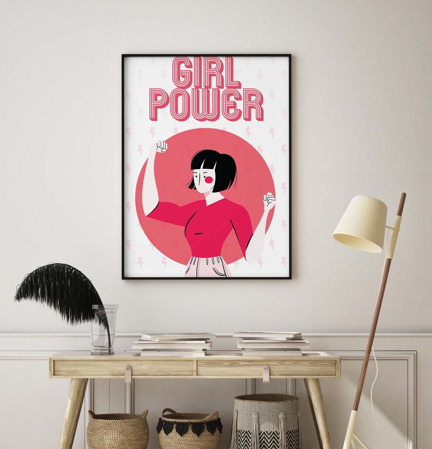 Pink Girl Power Version One Print