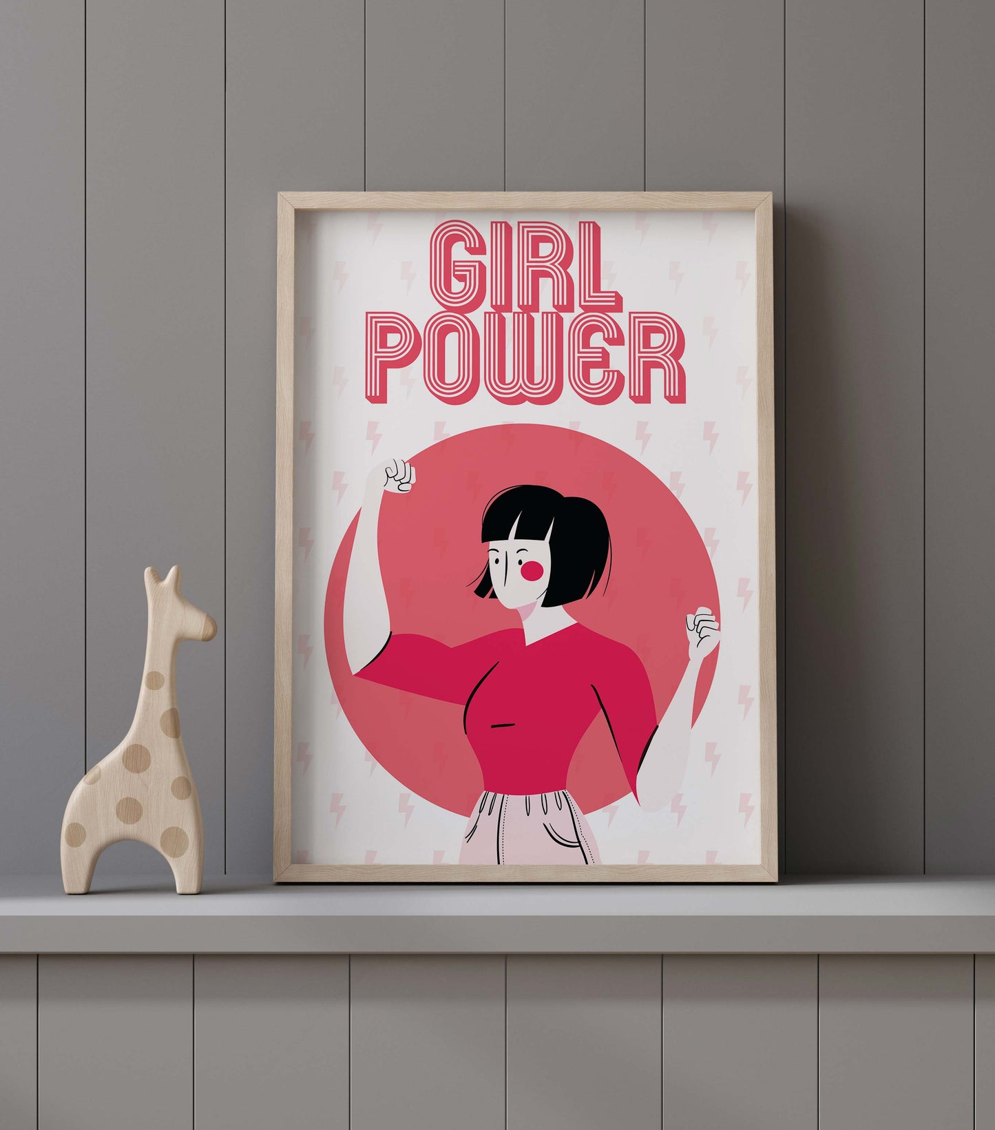 Pink Girl Power Version One Print