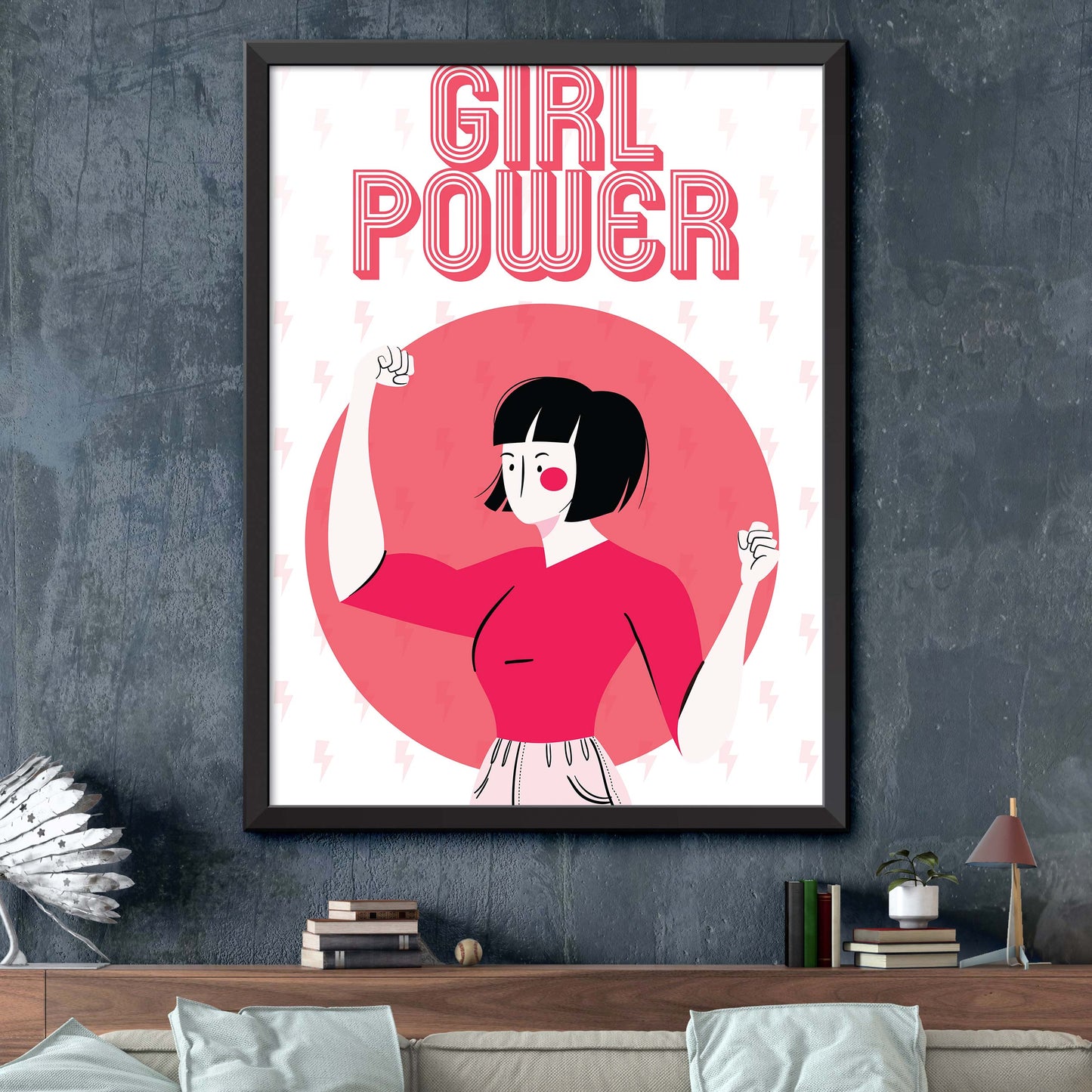 Pink Girl Power Version One Print