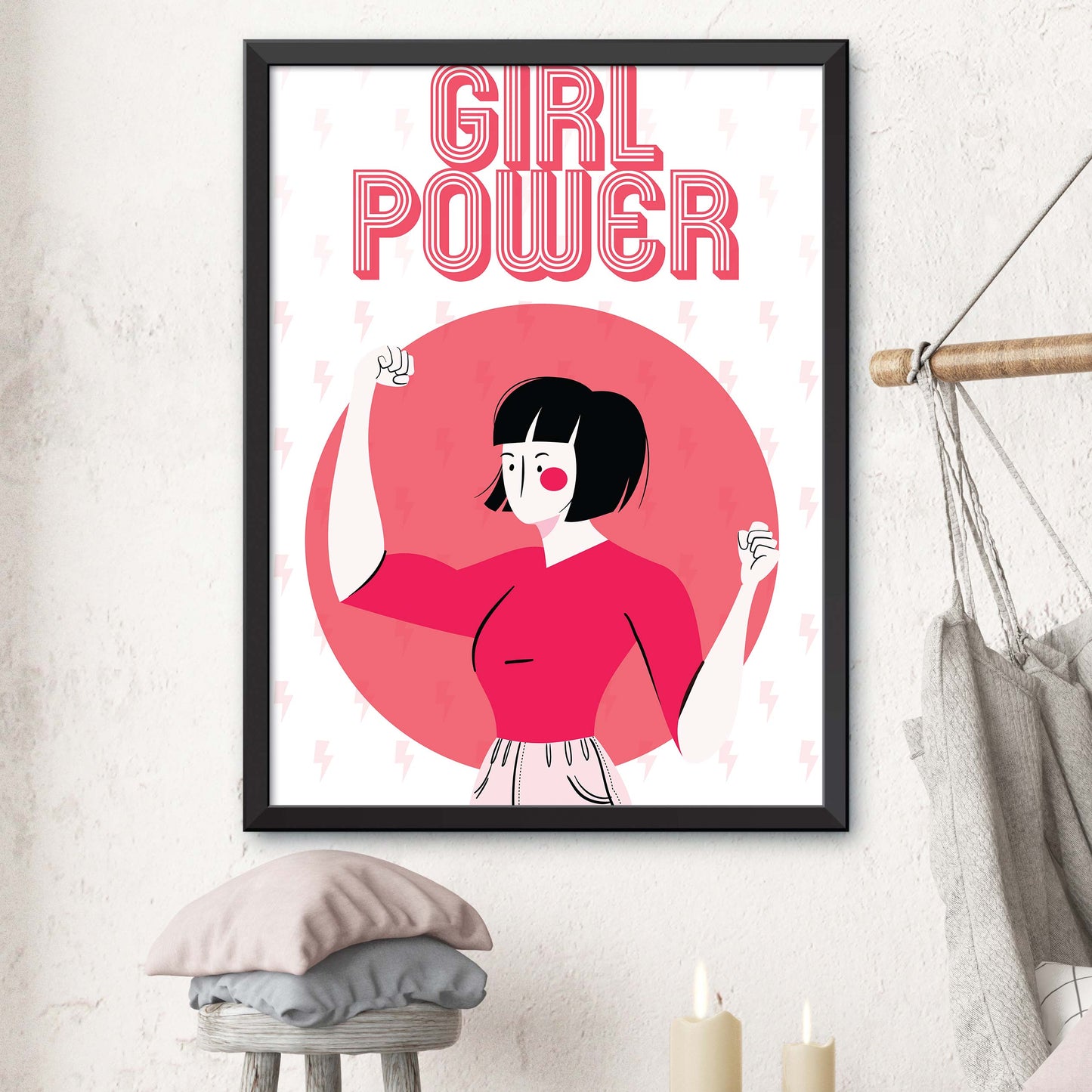 Pink Girl Power Version One Print