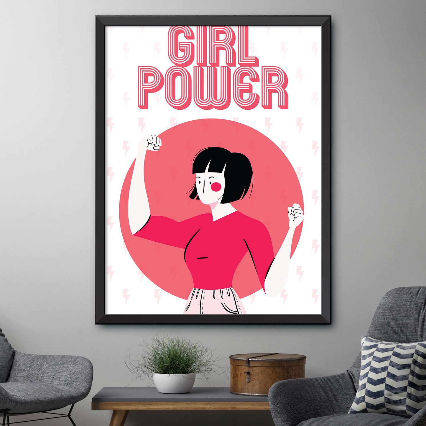 Pink Girl Power Version One Print