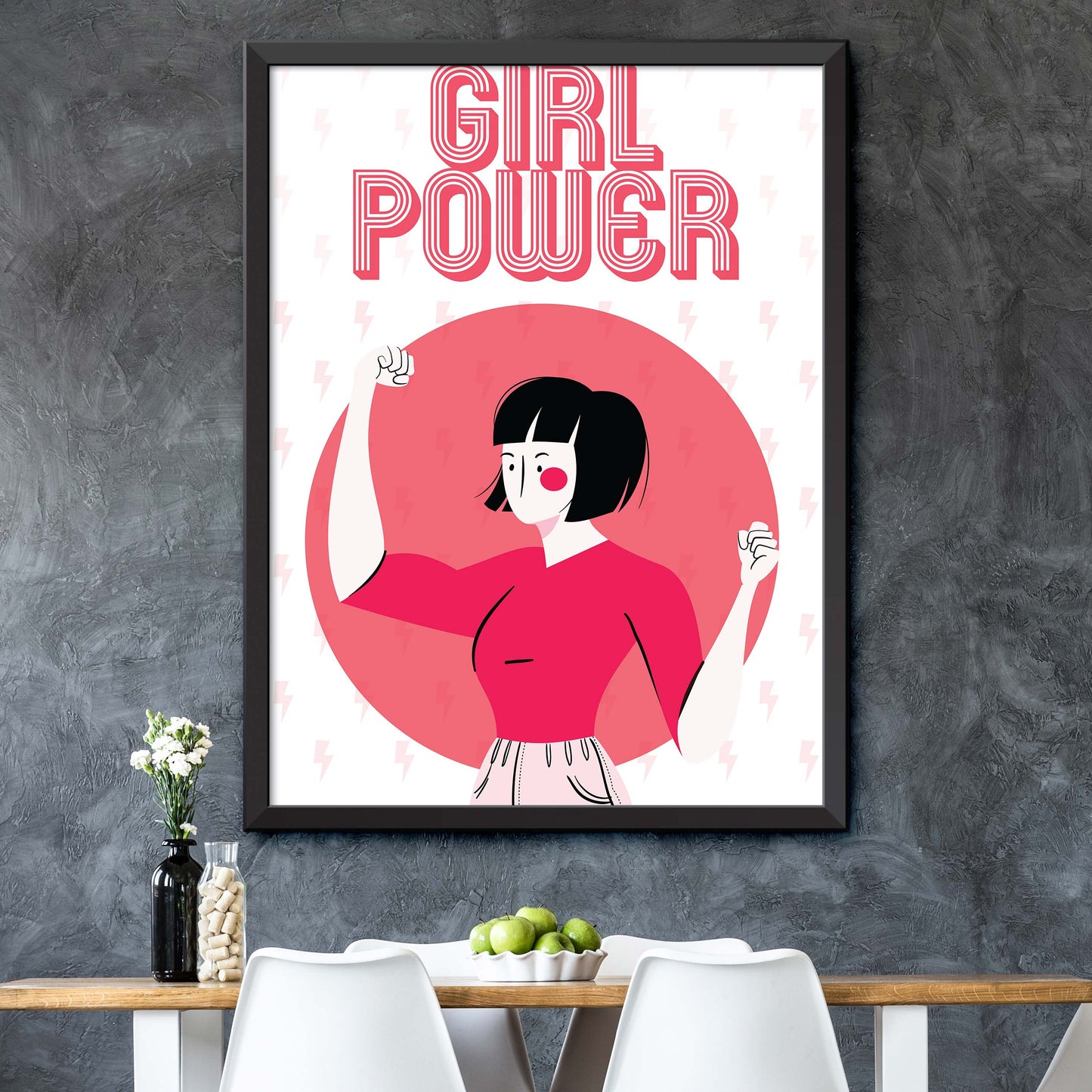 Pink Girl Power Version One Print