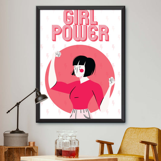 Pink Girl Power Version One Print