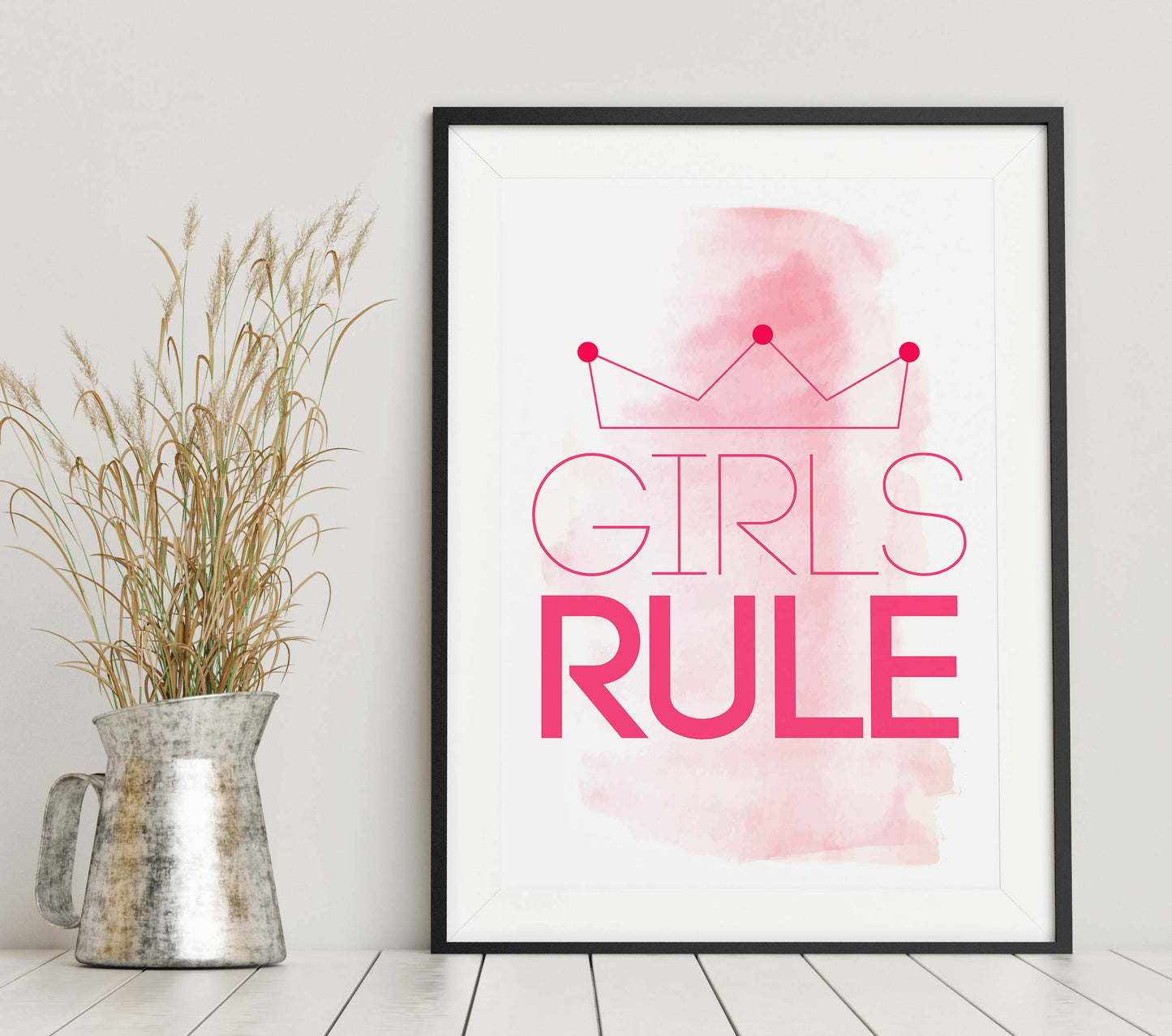 Pink Girls Rule Print