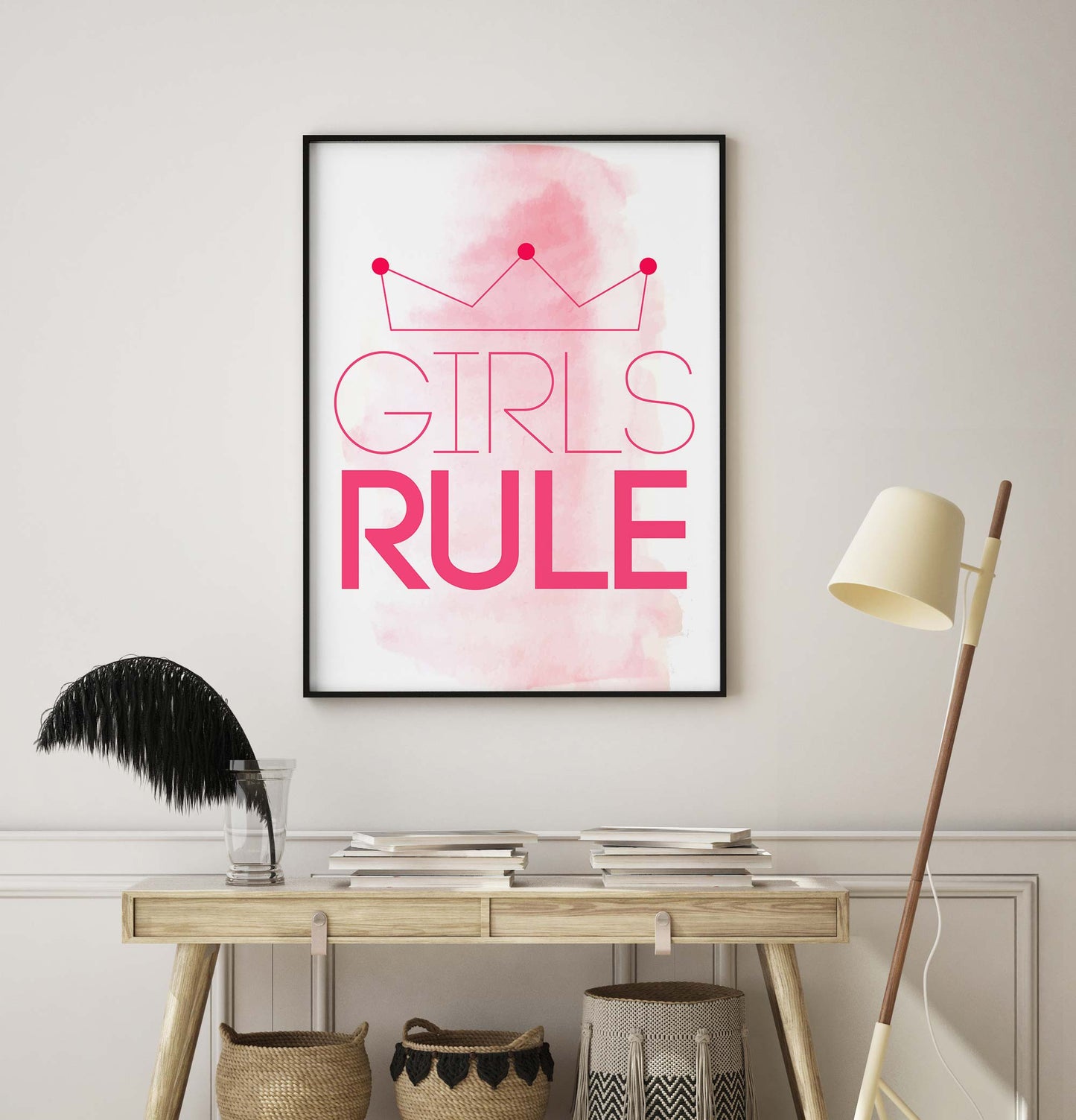 Pink Girls Rule Print