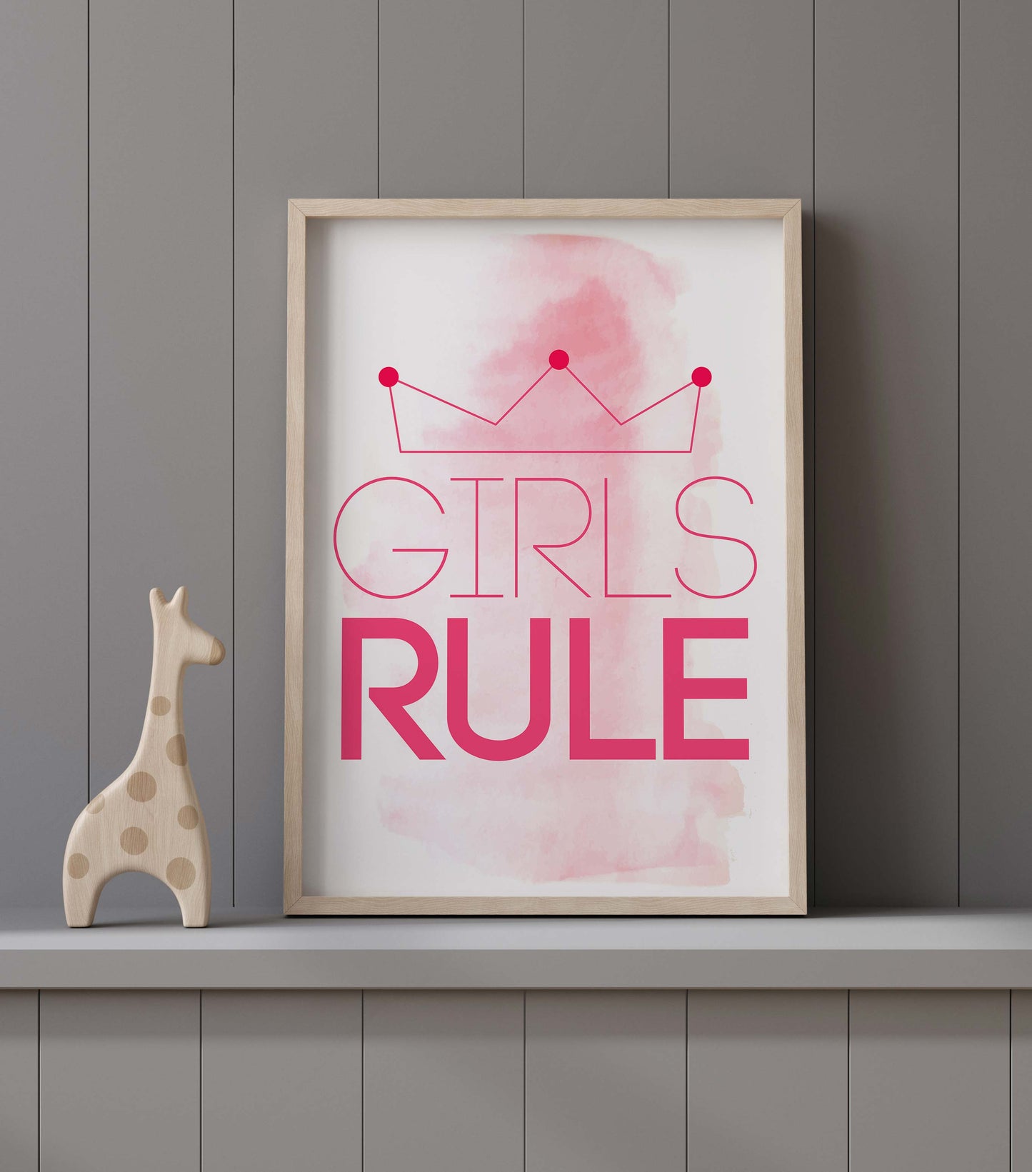 Pink Girls Rule Print