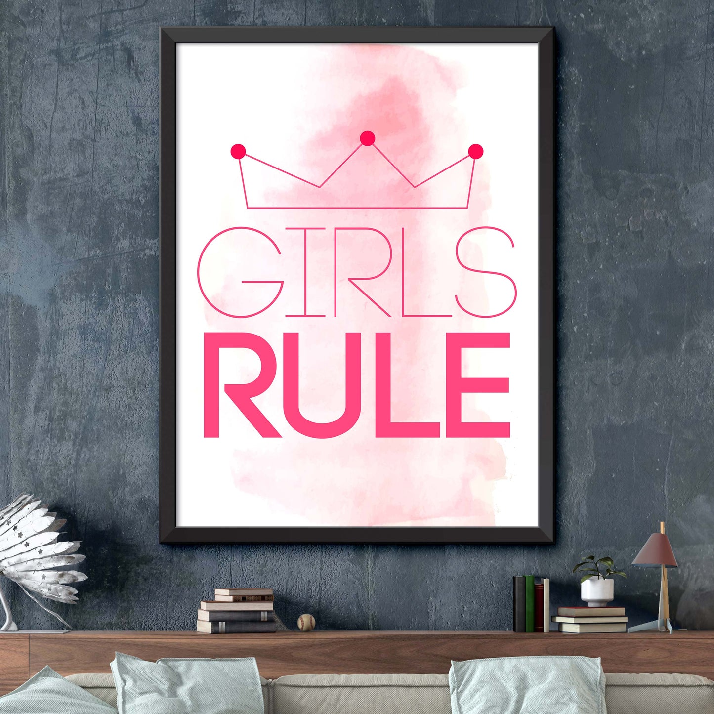 Pink Girls Rule Print