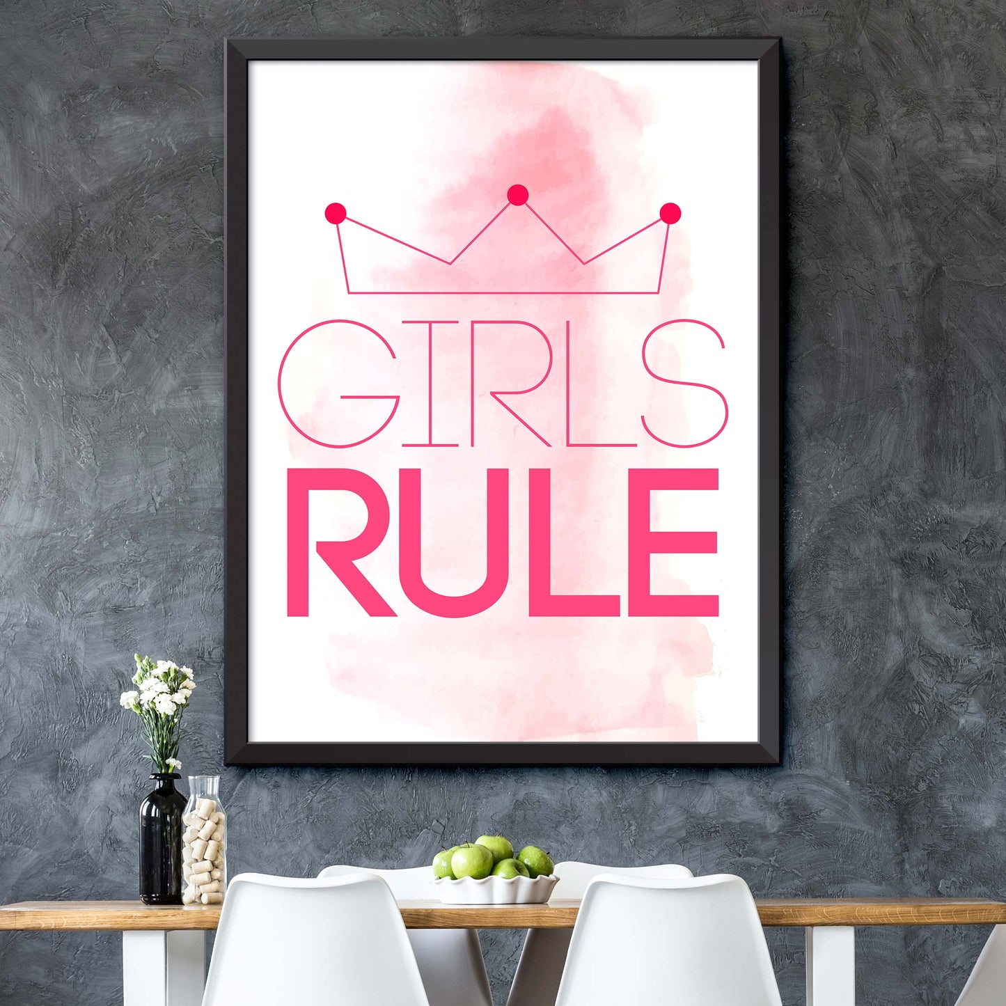 Pink Girls Rule Print