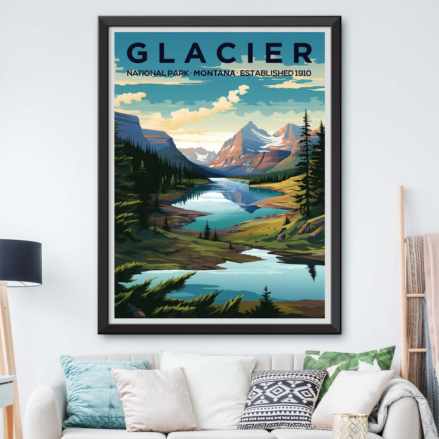 Glacier National Park Travel Print Wall Art