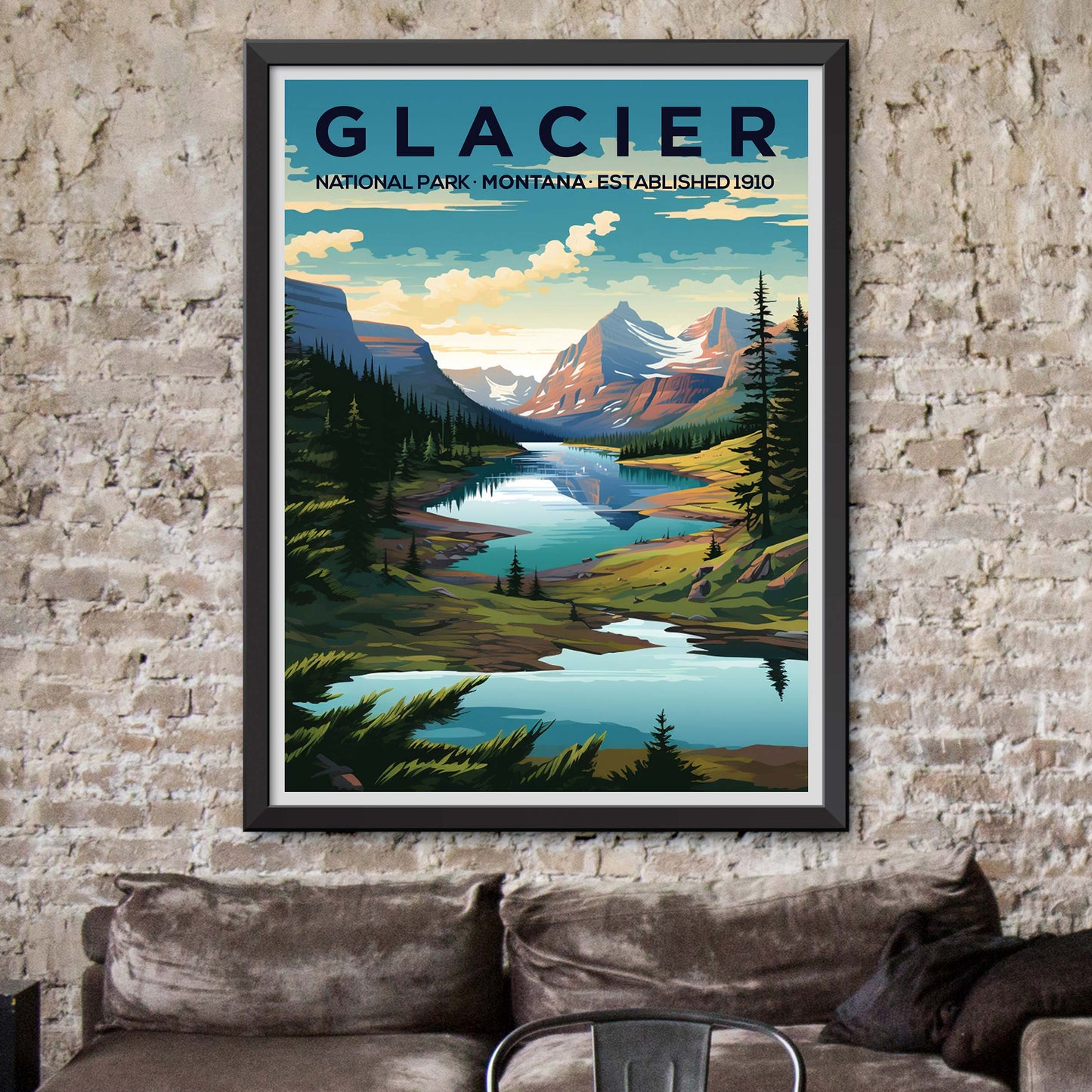 Glacier National Park Travel Print