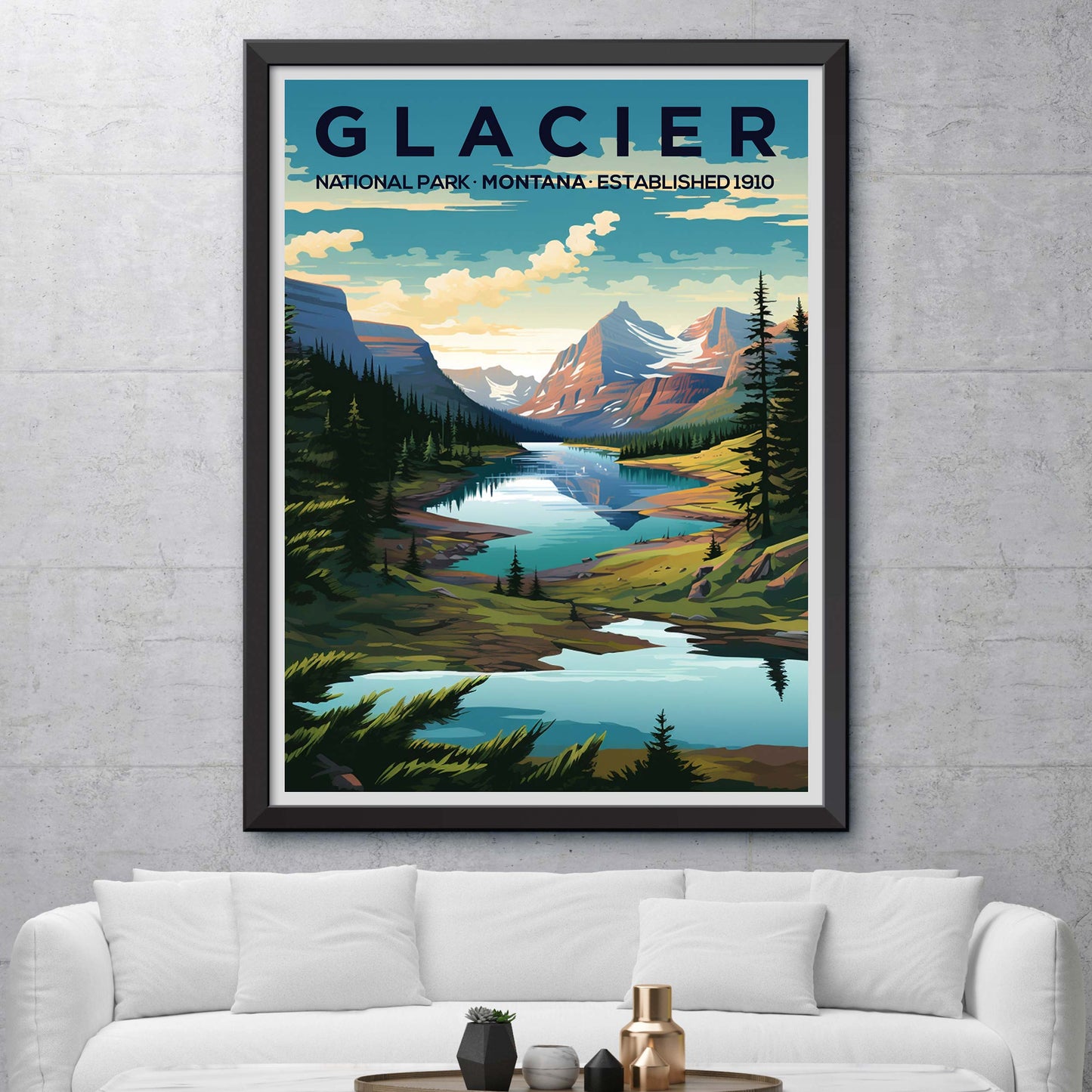 Glacier National Park Travel Print