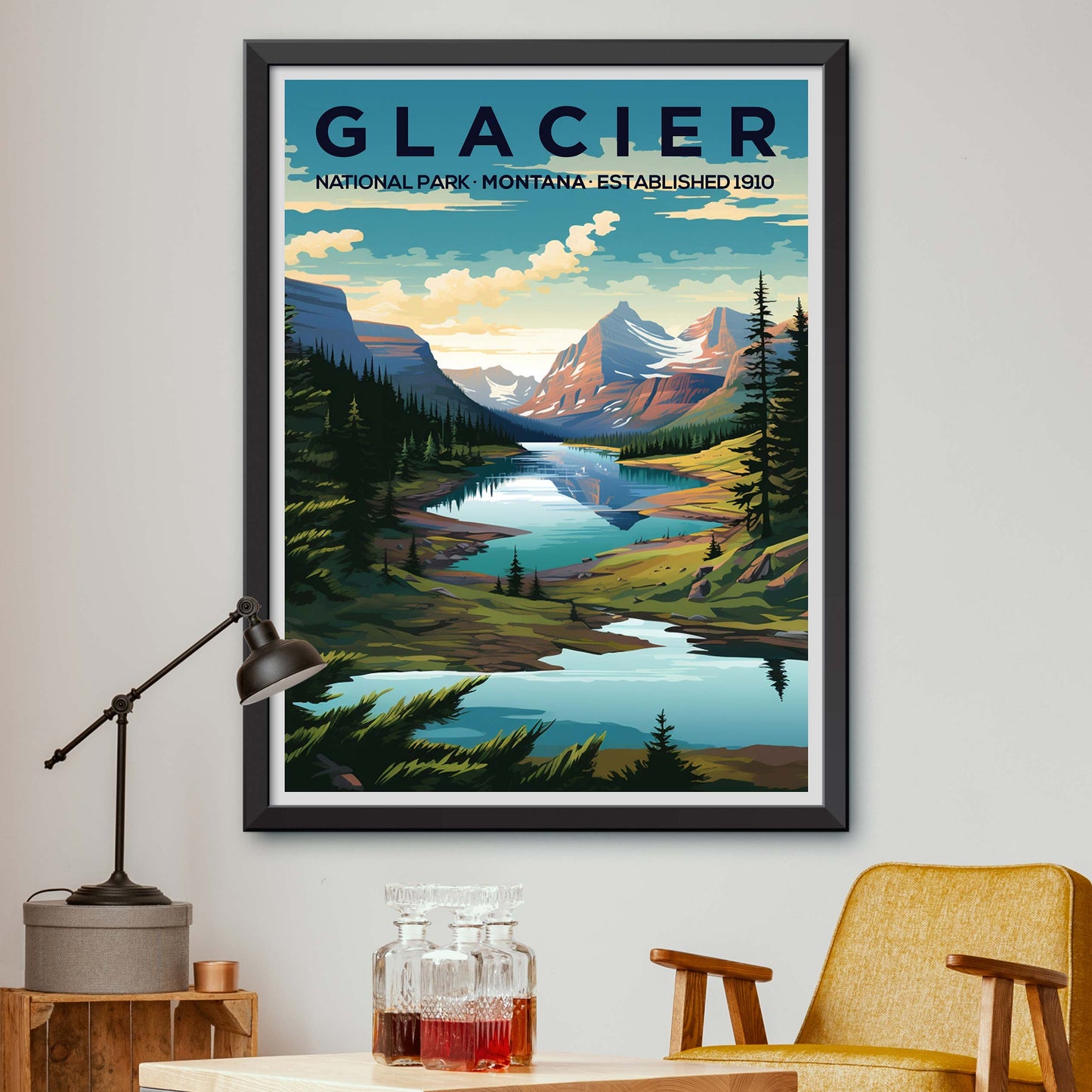 Glacier National Park Travel Print