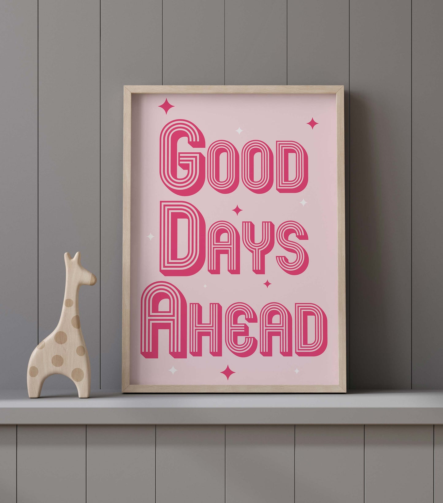 Pink Good Days Ahead Poster