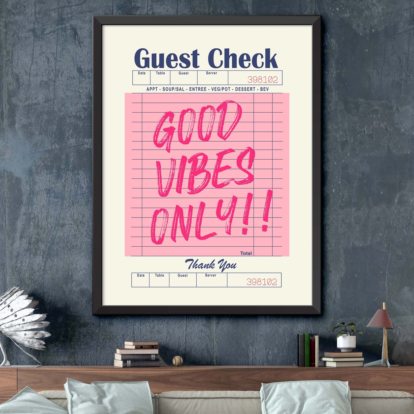 Pink Good Vibes Only Print