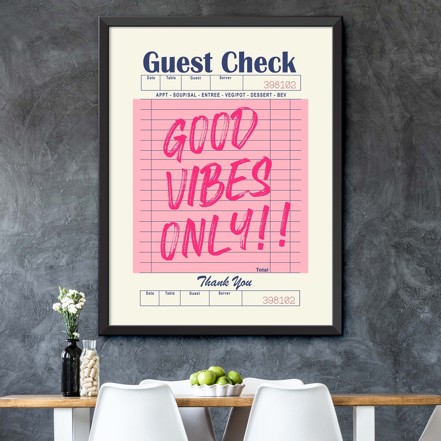 Pink Good Vibes Only Print