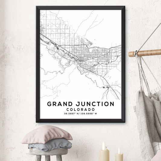Grand-Junction,Colorado Map Print