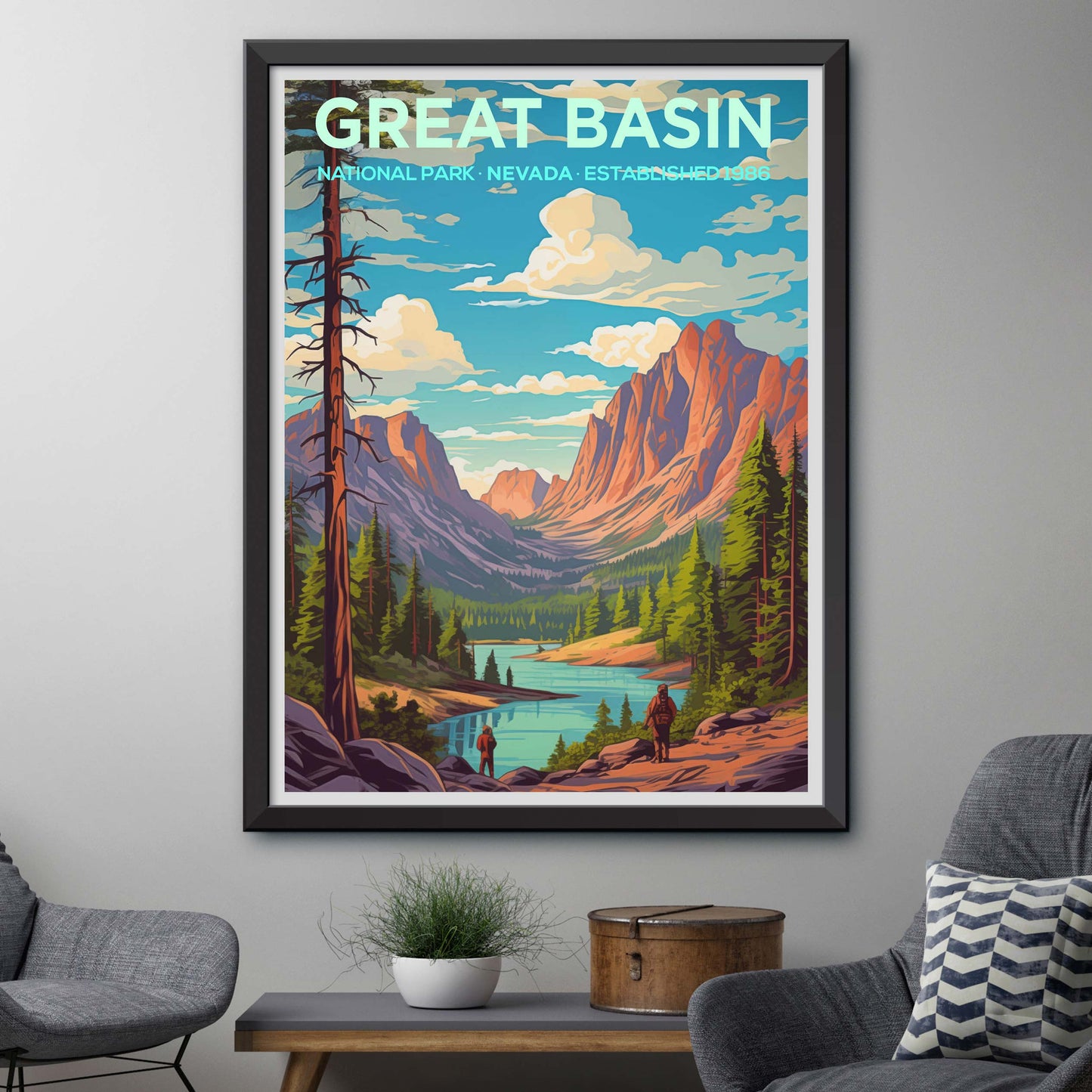 Great Basin Travel Print Wall Art Great Basin Wall Home Décor Great Basin Gift Art