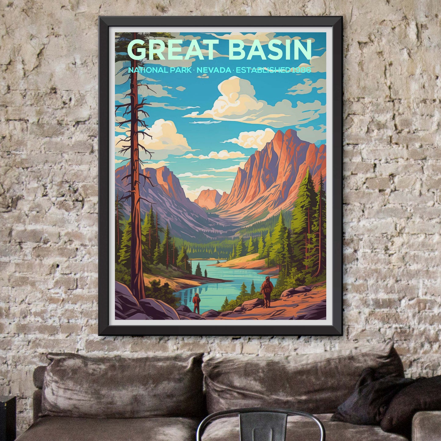 Great Basin Travel Print Wall Art Great Basin Wall Home Décor Great Basin Gift Art