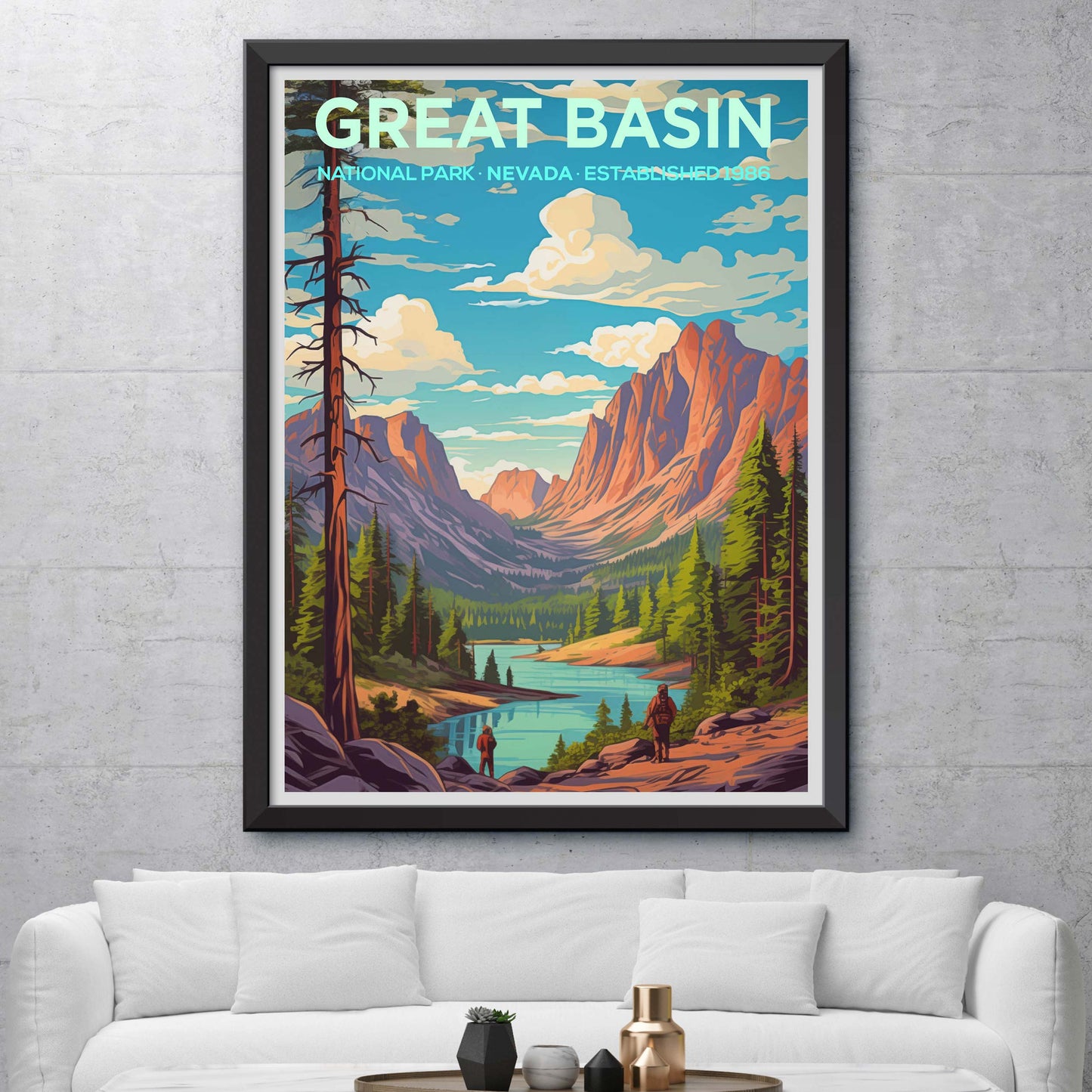 Great Basin Travel Print Wall Art Great Basin Wall Home Décor Great Basin Gift Art