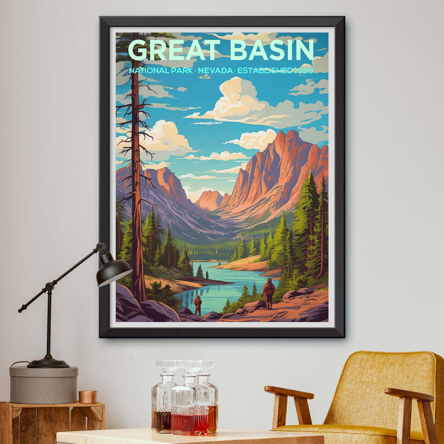 Great Basin Travel Print Wall Art Great Basin Wall Home Décor Great Basin Gift Art