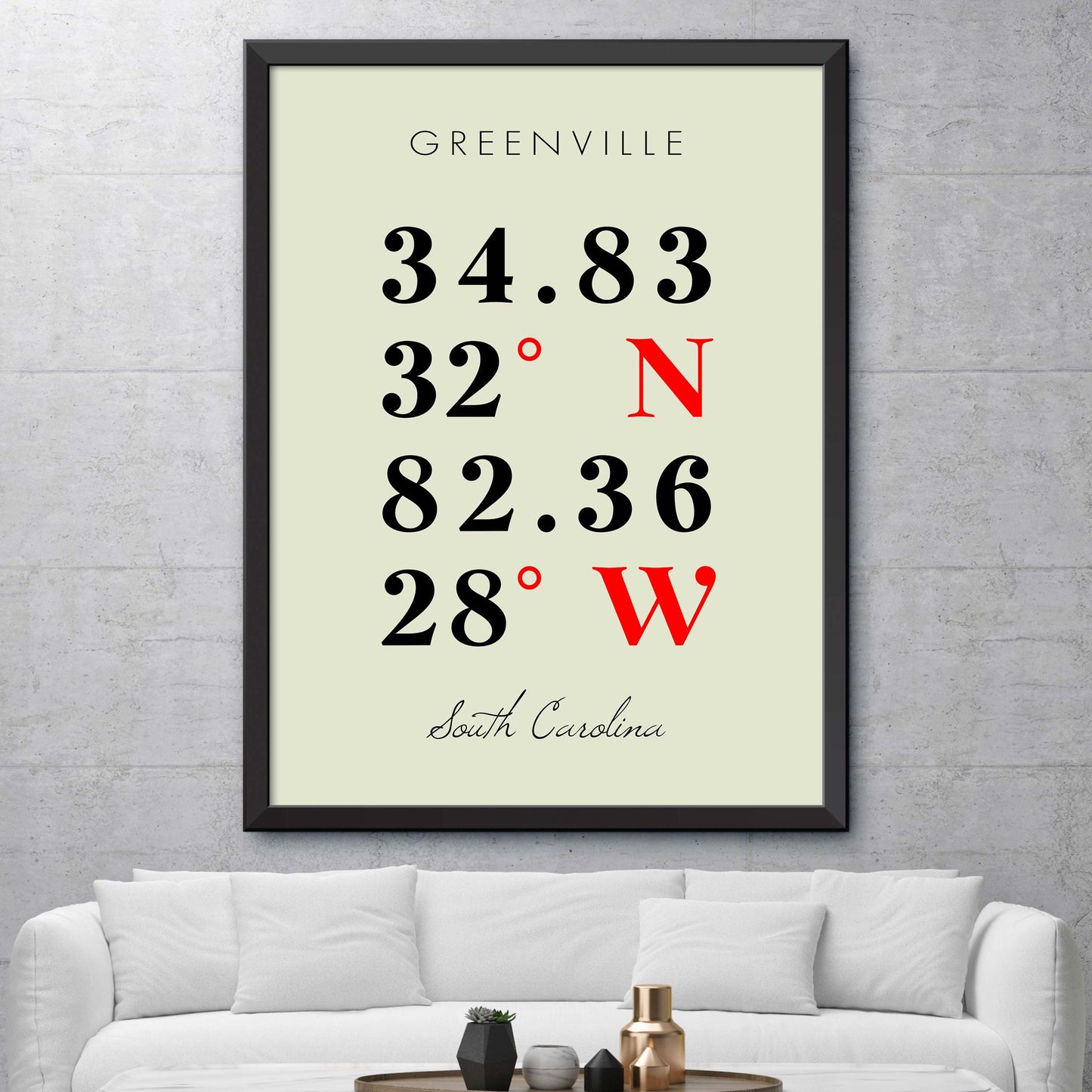 Greenville Coordinate Map