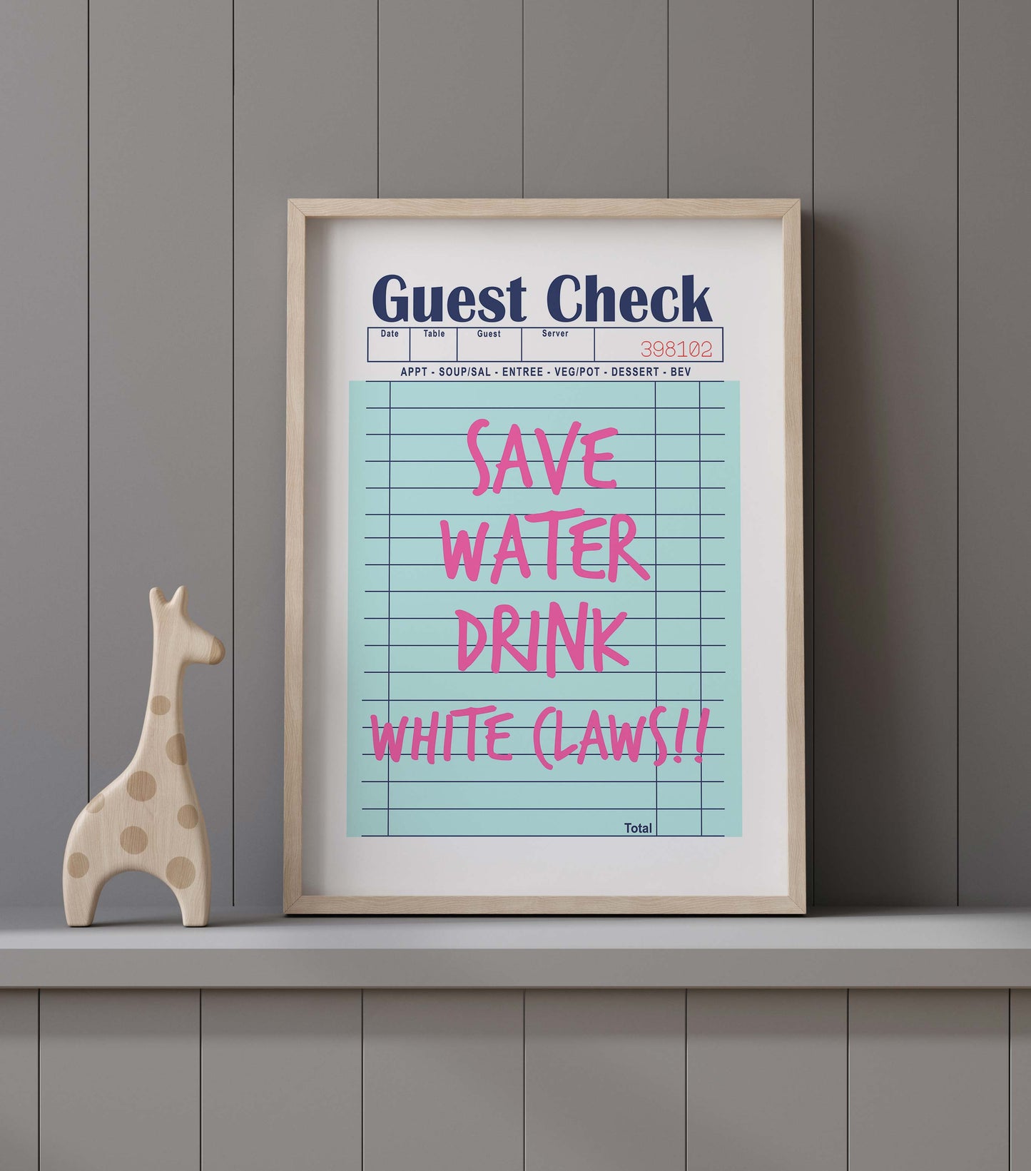 Save Water Drink Claws! Print