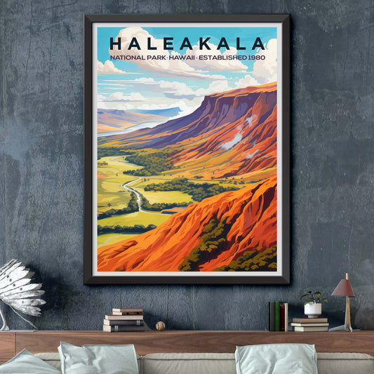 Haleakala Travel Print Wall Art Haleakala Wall Hanging Home Décor