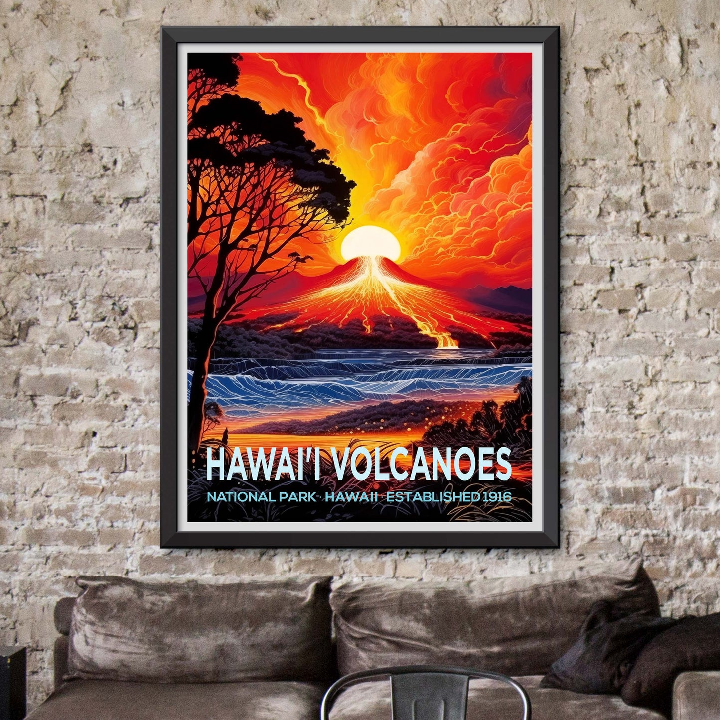 Hawaii Volcanoes National Park Travel Print