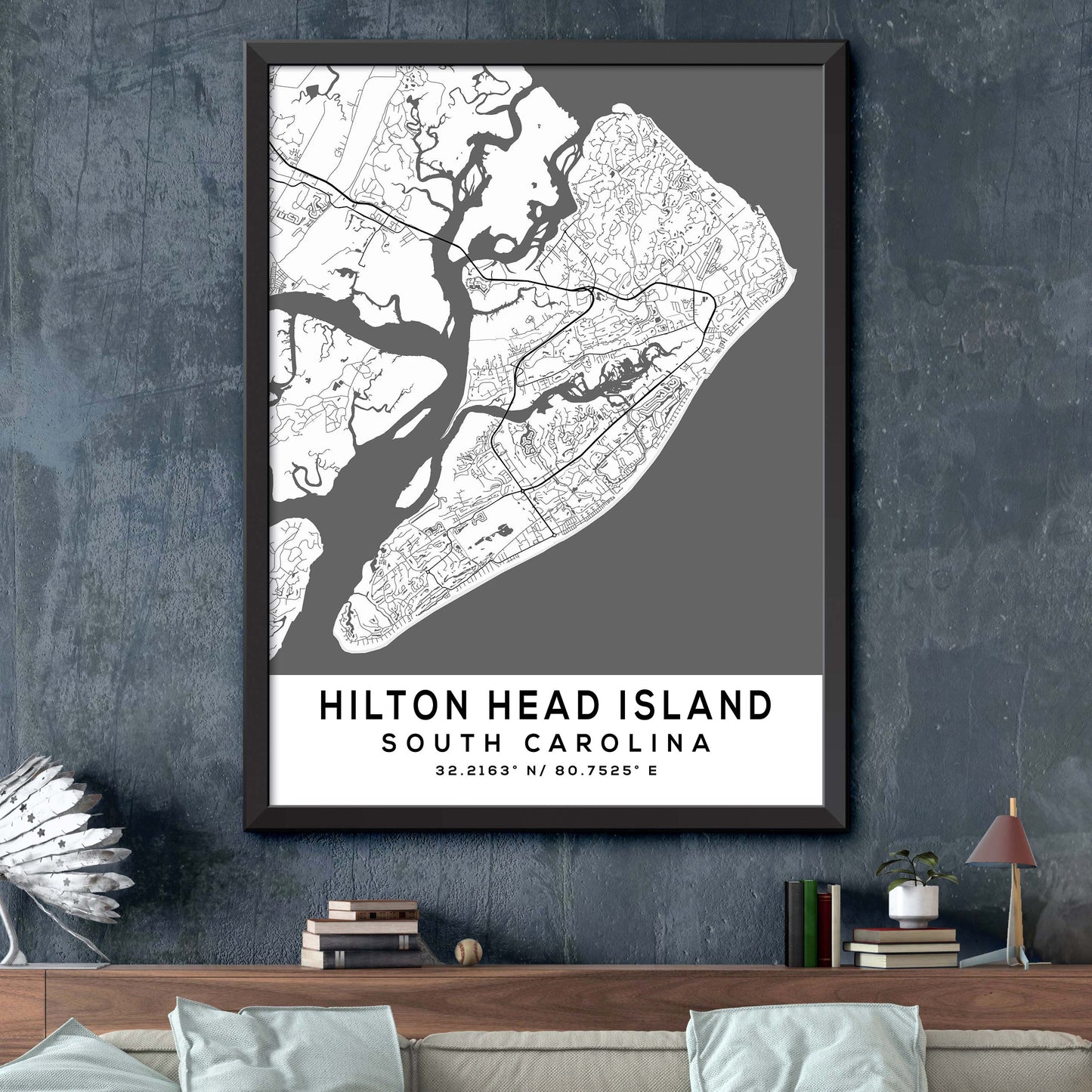 Hilton-Head-Island,South-Carolina Map Print