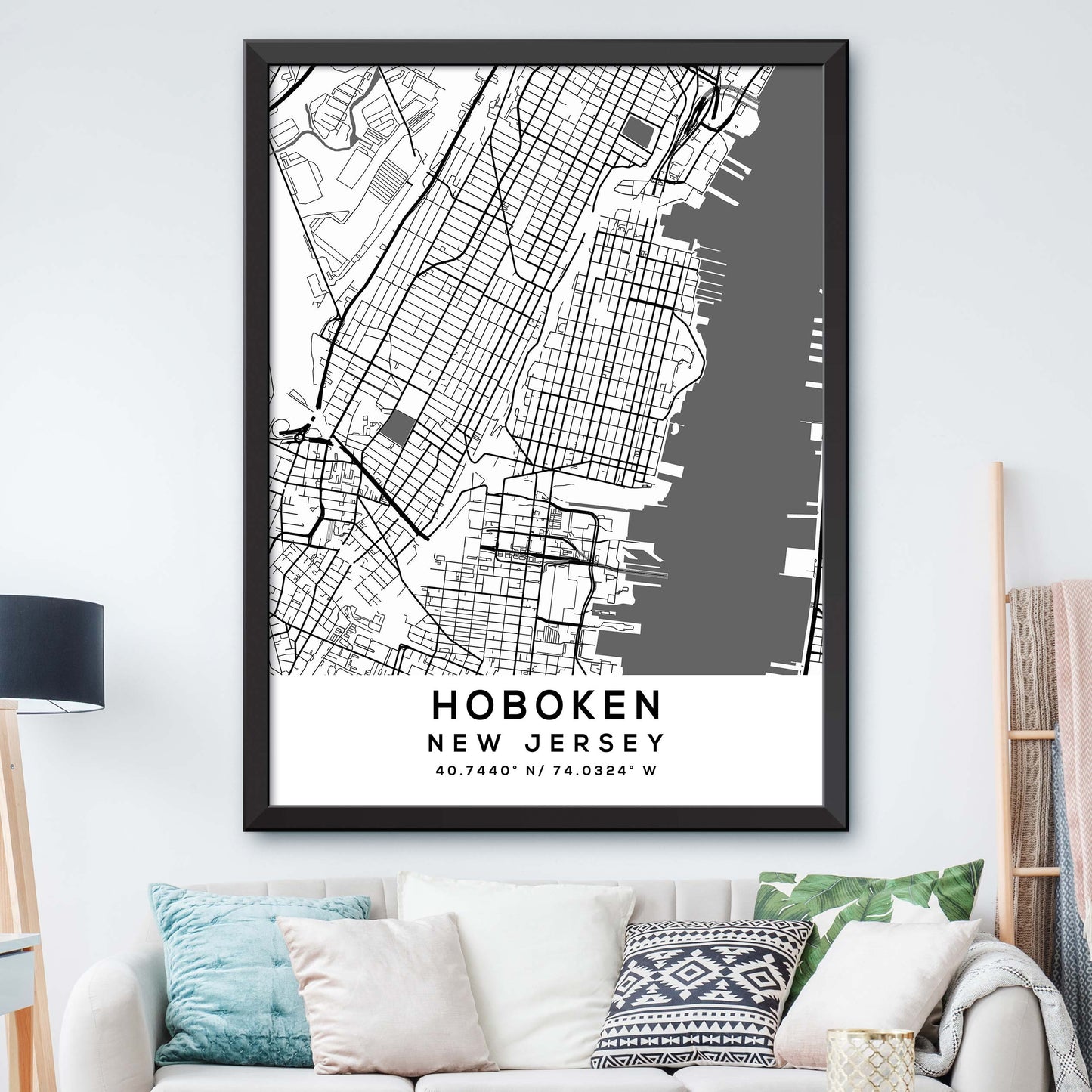 Hoboken,New-Jersey Map Print