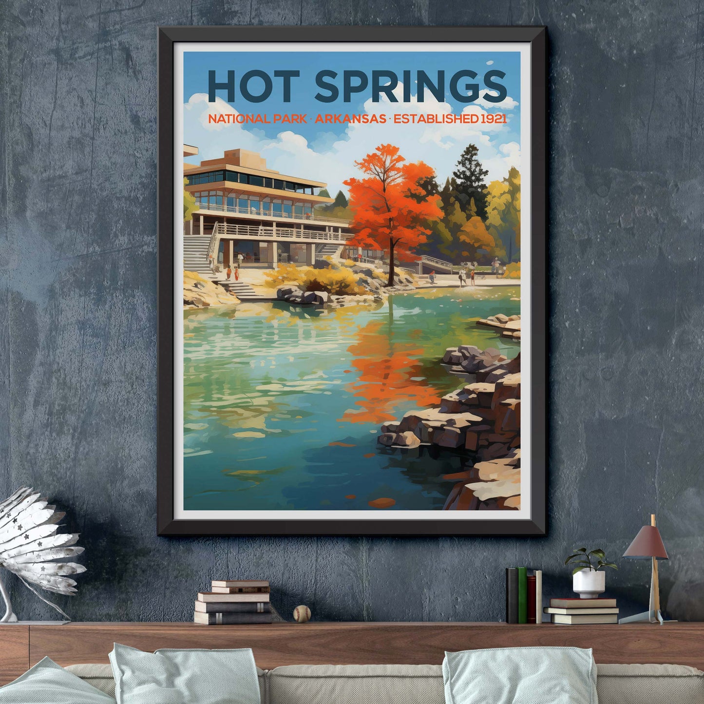 Hot Springs National Park Travel Poster | Hot Springs Arkansas