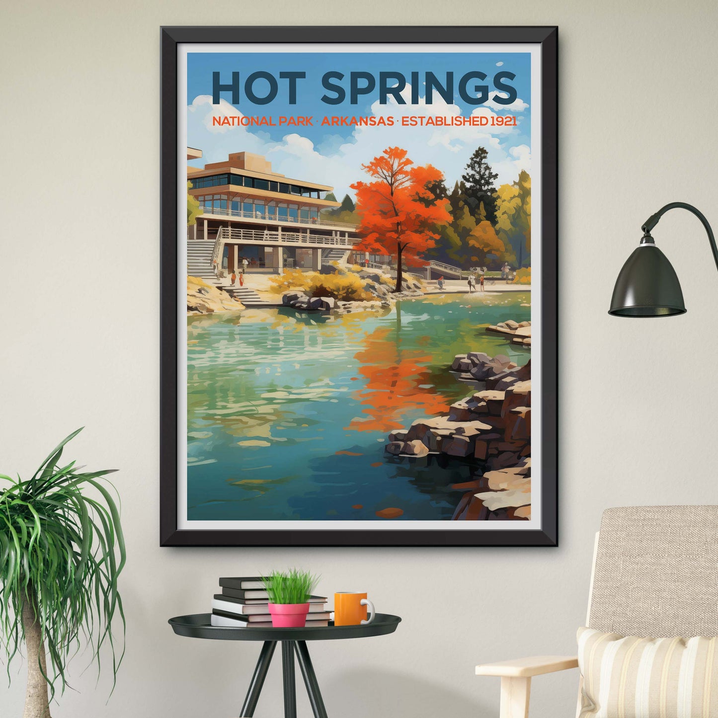 Hot Springs National Park Travel Poster | Hot Springs Arkansas