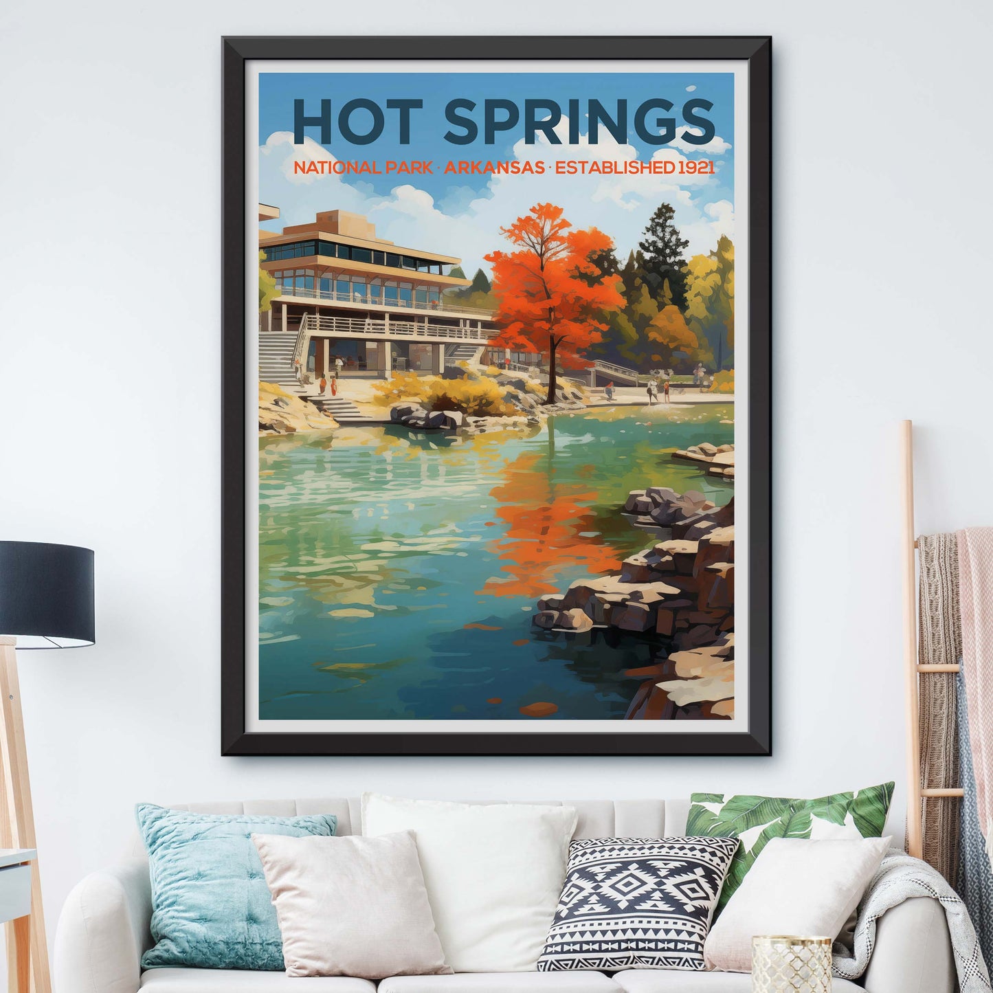 Hot Springs National Park Travel Poster | Hot Springs Arkansas