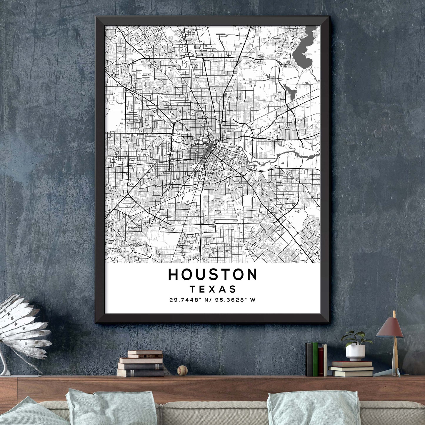 Houston,Texas Map Print