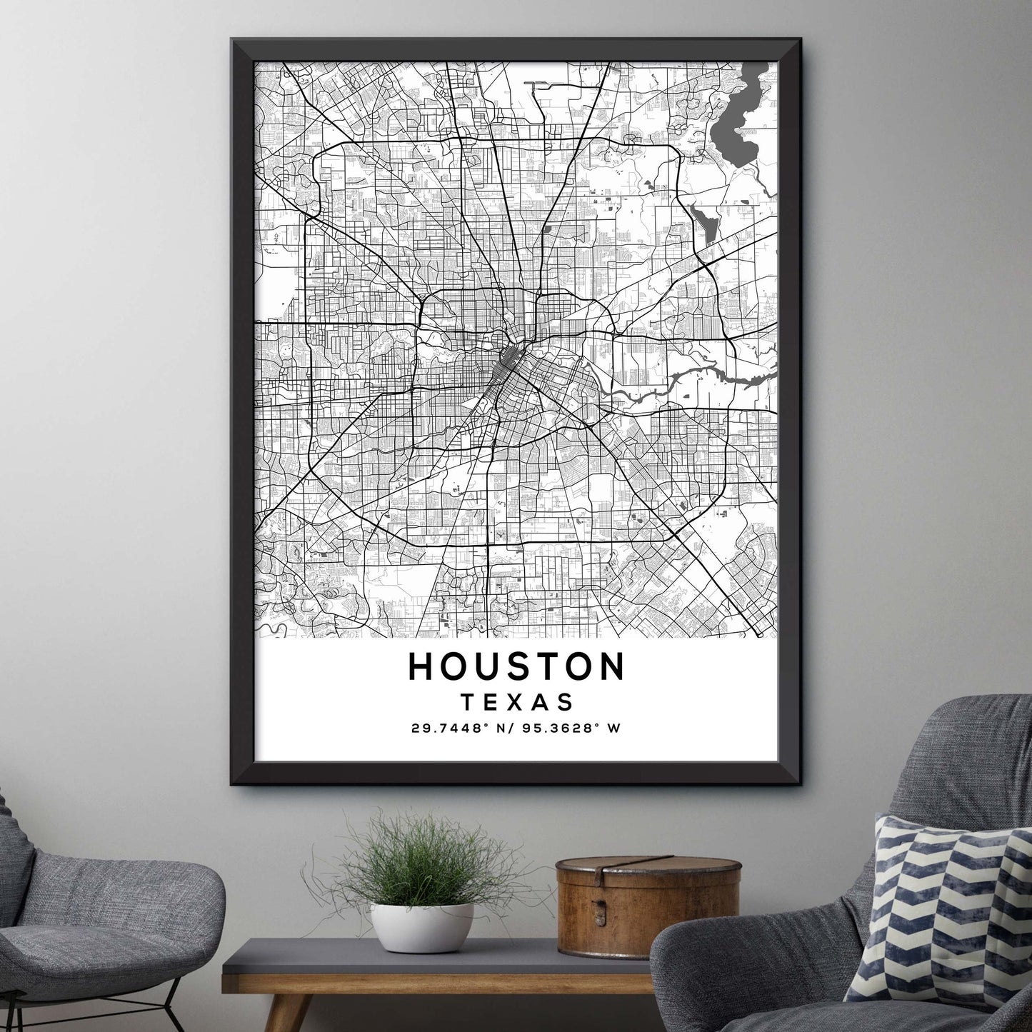 Houston,Texas Map Print