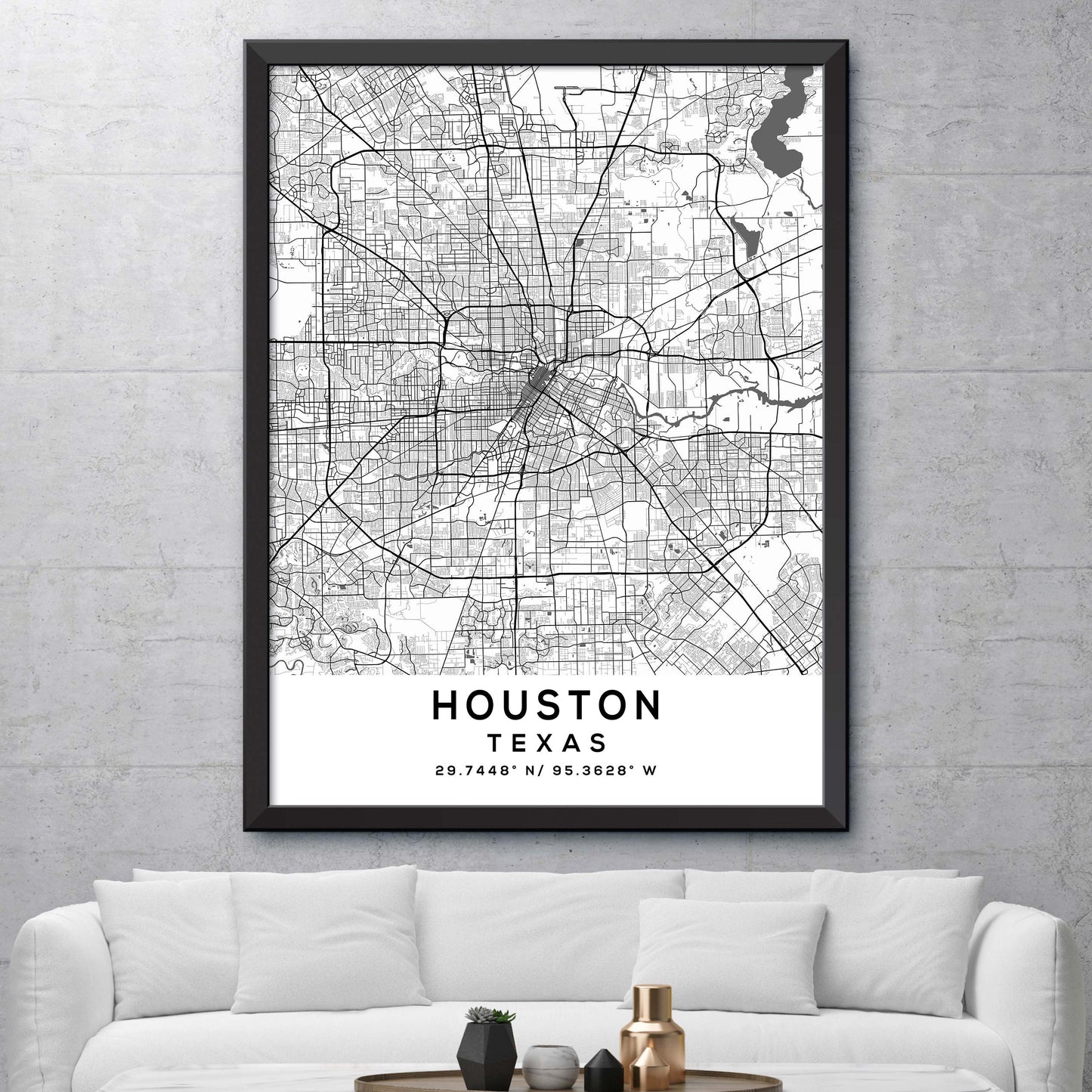 Houston,Texas Map Print