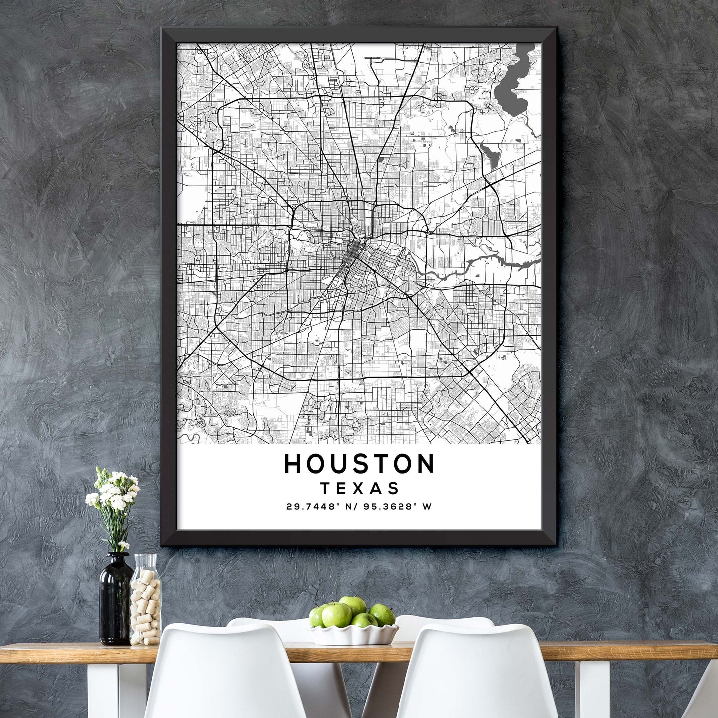 Houston,Texas Map Print