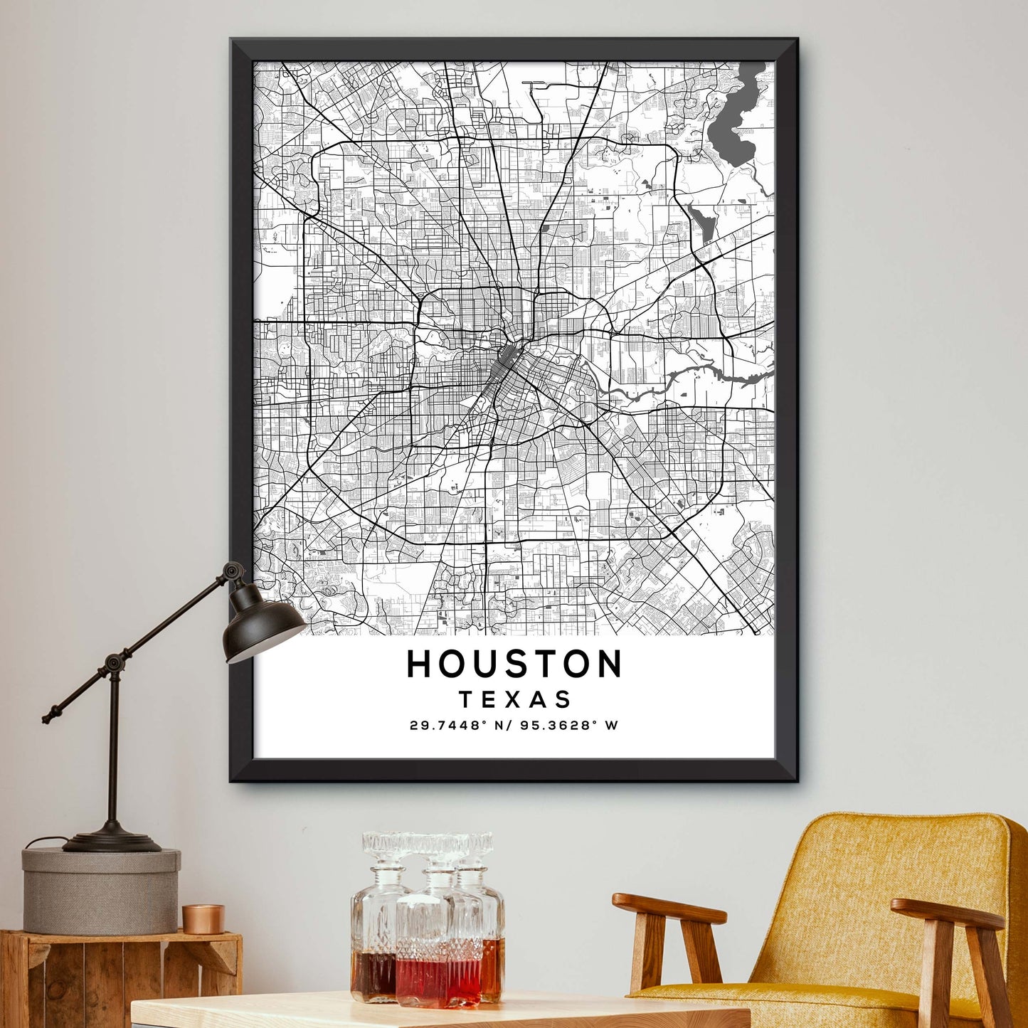 Houston,Texas Map Print